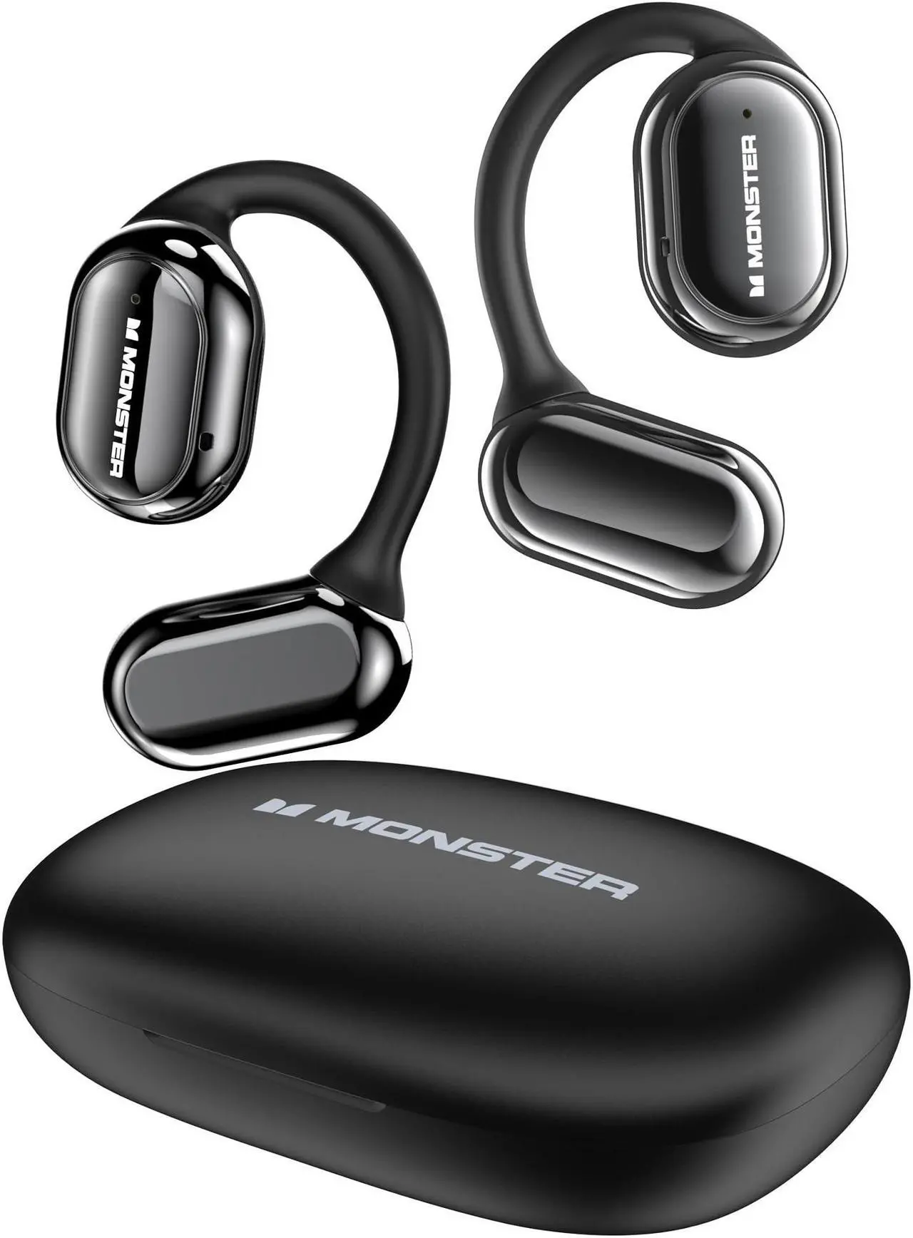 Main image of Monster Open Free AC100 Open Ear Headphones, Bluetooth 5.3 Wireless Headphones with Earhooks, Immersive Stereo Sound by Dual Large Driver, Clear Talk, 30H Playtime,Waterproof Sport Earbuds for Running