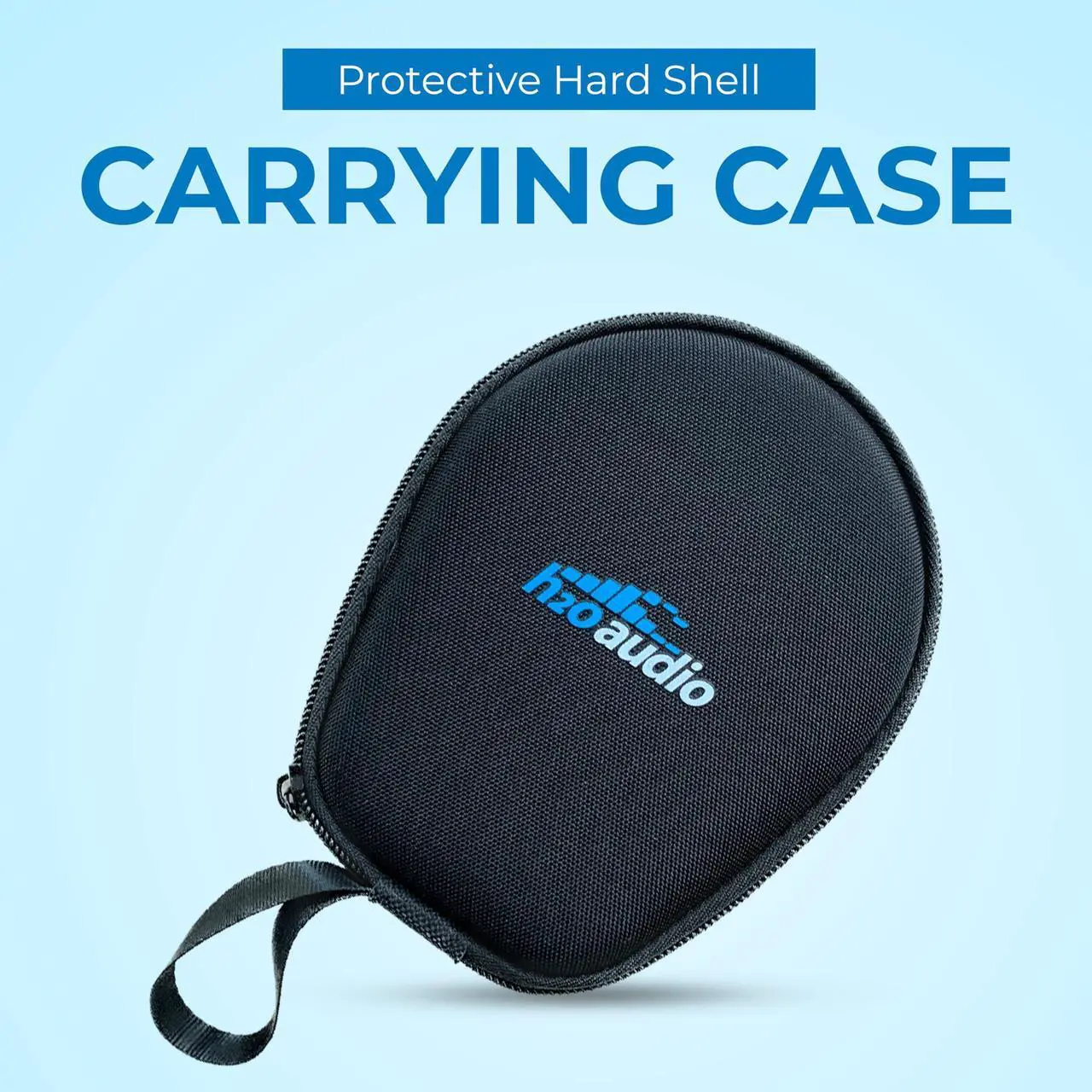 Alt view image 3 of 5 - H2O Audio SNOWPRO Waterproof Bone Conduction Headphones Open Ear Headset with Hard Shell Protective Carrying Case - Bluetooth, Playlist+ Offline MP3 Player, Poly Blend Fabric - Black & White