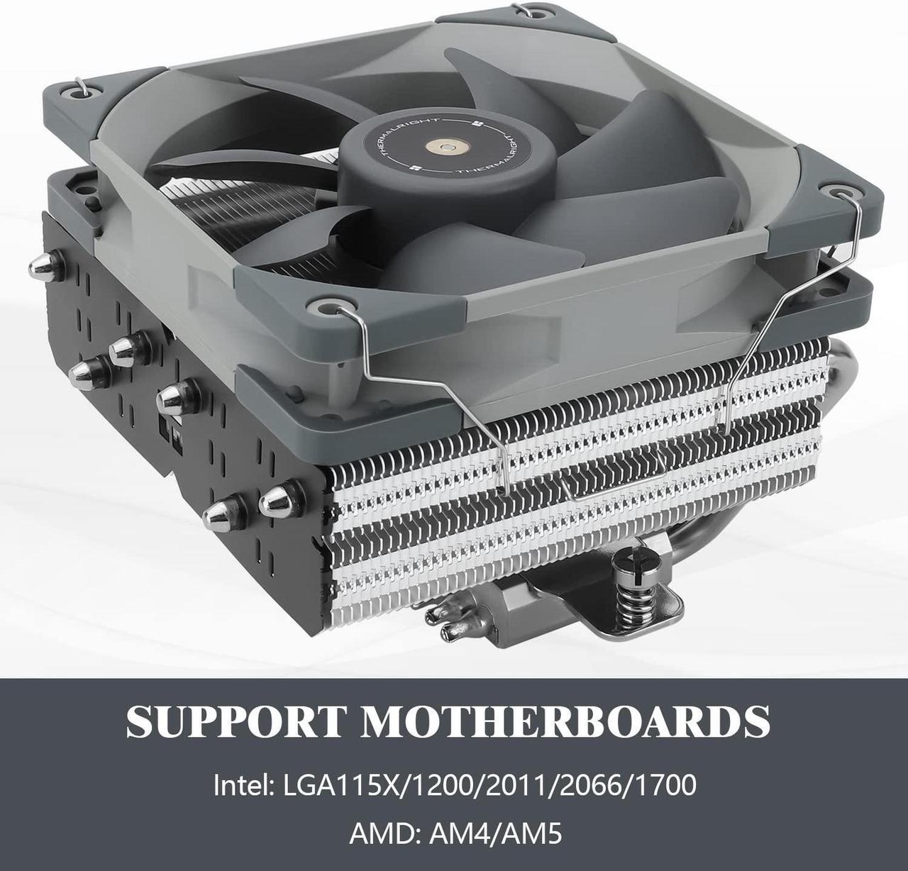 Alt view image 5 of 5 - Thermalright SI-100 CPU Air Cooler, 6x6mm Heat Pipes, TL-E12 PWM Quiet Fan CPU Cooler with S-FDB V2.0 Bearing, AGHP 3.0 Technology, for AMD AM4 AM5/Intel 1150/1151/1200/1700/2066, PC Cooler