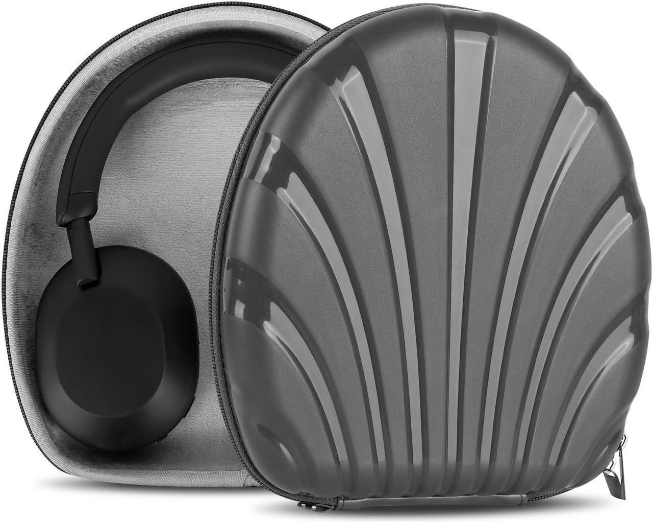 Main image of Geekria Shield Headphone Case Compatible with Sony WH-CH710N, WH-1000XM5, WH-1000XM4, WH-1000XM3, MDR-1AM2 Case, Replacement Hard Shell Travel Carrying Bag with Cable Storage (Silver)