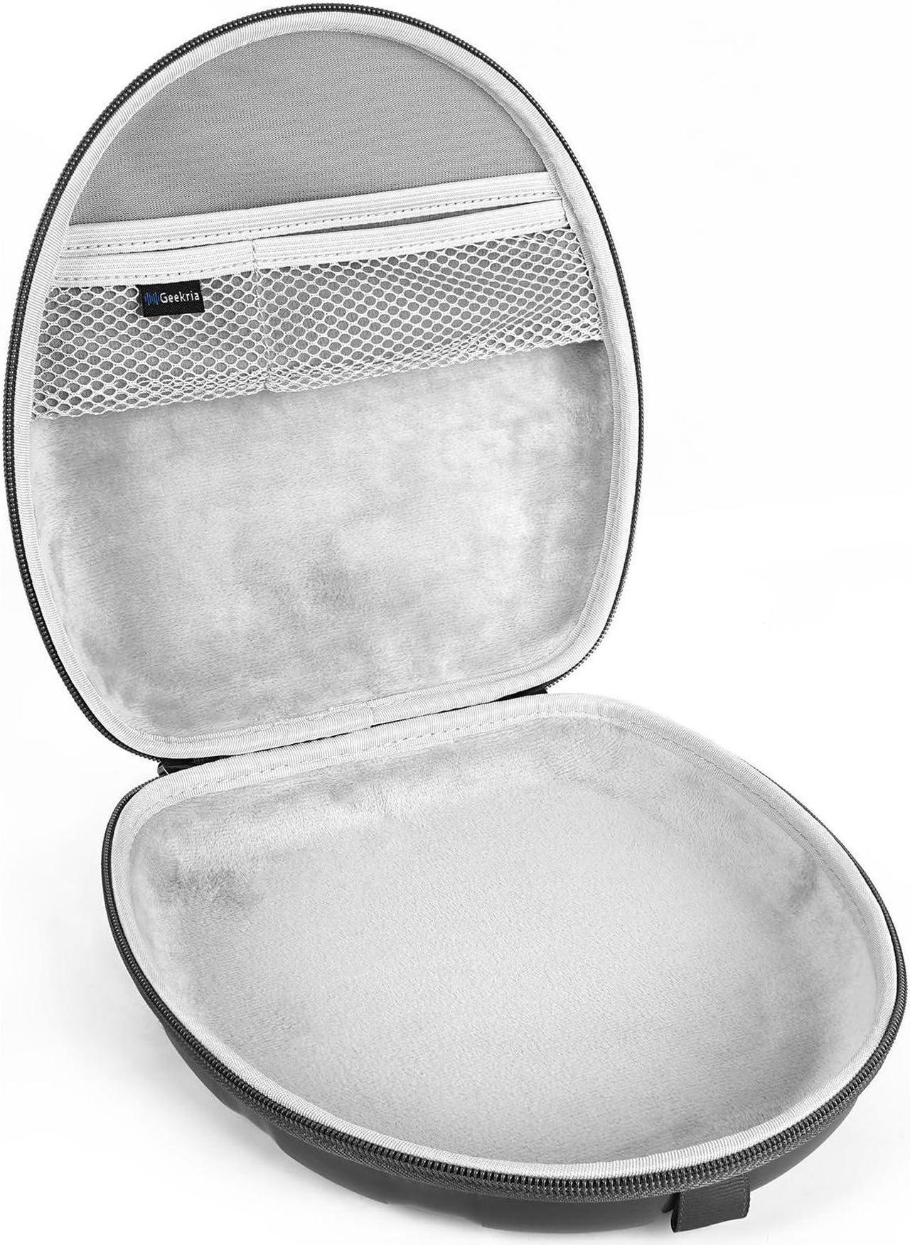 Alt view image 2 of 5 - Geekria Shield Headphone Case Compatible with Sony WH-CH710N, WH-1000XM5, WH-1000XM4, WH-1000XM3, MDR-1AM2 Case, Replacement Hard Shell Travel Carrying Bag with Cable Storage (Silver)