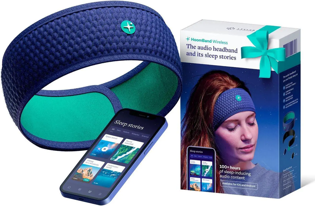Main image of HoomBand | Bluetooth Sleep Headphones | Headband for Sleep, Travel, Meditation | Free Access to Hypnotic Stories and Sounds created by Sleep Experts | Charging Cable Included