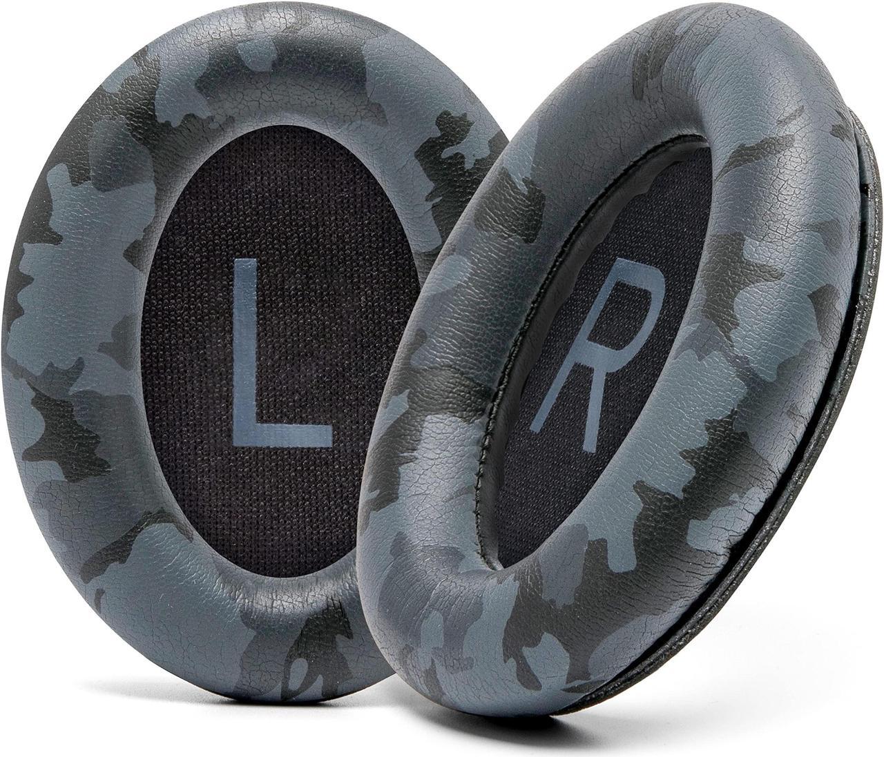 Main image of WC Wicked Cushions Extra Thick Replacement Ear Cushions for Bose QC45 (QuietComfort 45) Headphones | (Black Camo)