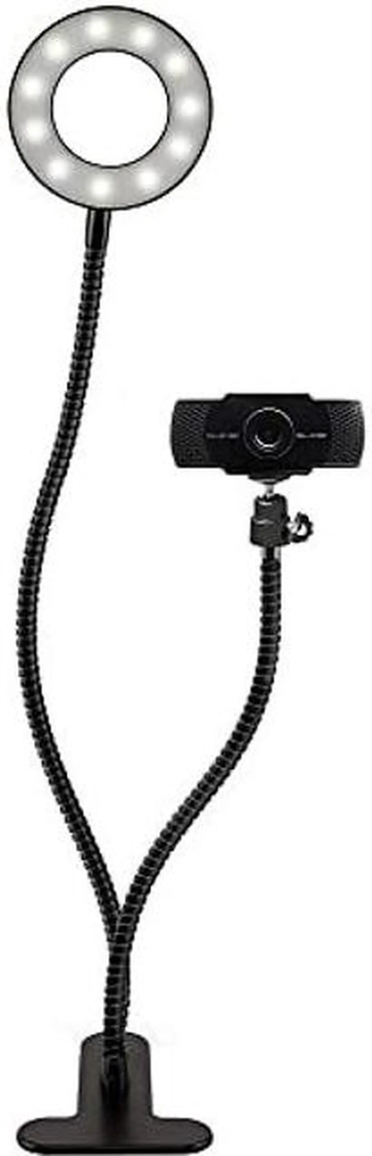 Main image of Slide 1080P HD Webcam, Portable Ring Light with Stand |Vlogging Kit for TikTok, YouTube, Twitch, Streaming Equipment |Video Recorder Camera w 30 Light Modes, 30 FPS | 2 Flexible Gooseneck Arms, Clamp