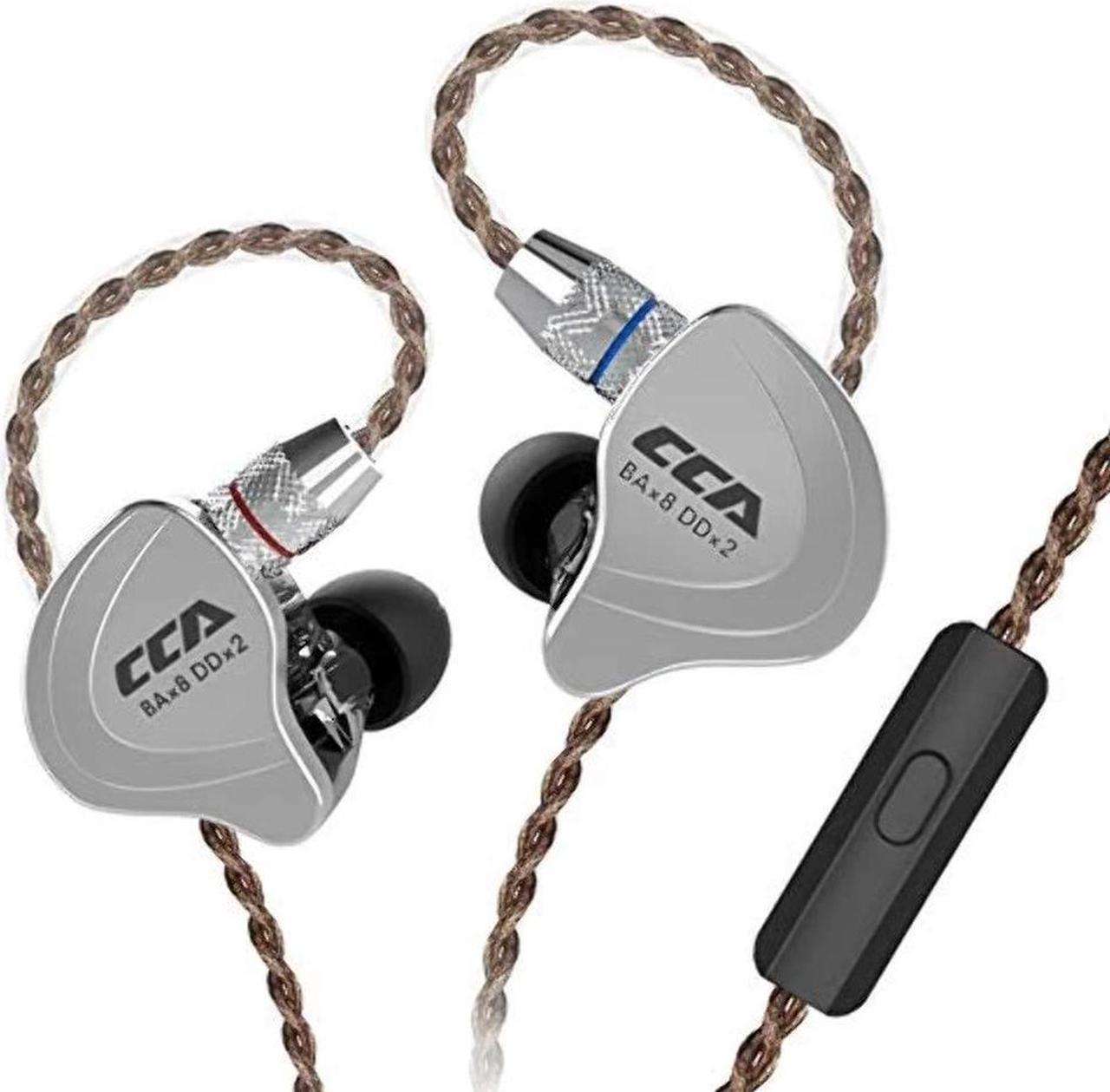 Main image of HiFi 4BA 1DD Five Drivers Hybrid in Ear Earphones, CCA C10 High Resolution in Ear Monitors/Headphones/Earbuds with 2pin 0.75mm Gold Plated Detachable Cable, (Black with mic)