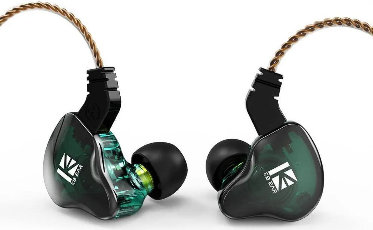 Main image of KBEAR KS2 iem, in Ear Monitor Headphones Hybrid 1BA 1DD Wired Earbuds Stereo Bass HiFi IEM Earphone Noise Cancelling High Resolution with Detachable Cable for Running Gaming Sport(Without Mic, Green)