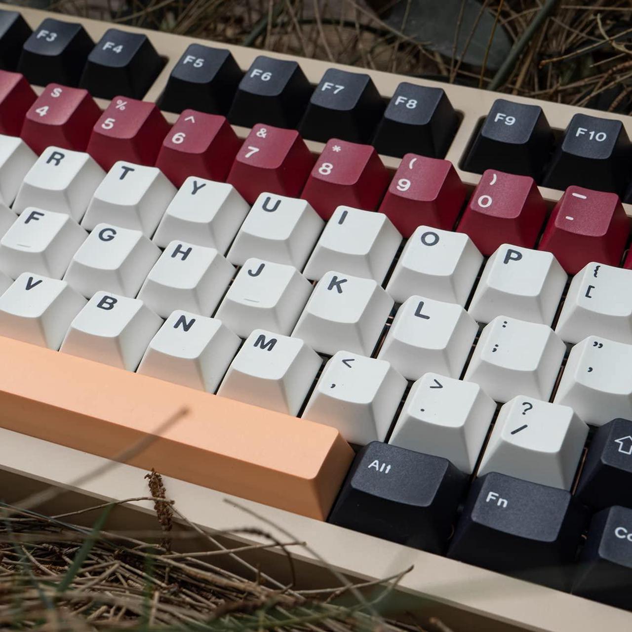 Alt view image 2 of 5 - mintcaps PBT Black White Keycaps Cherry Profile Keycap Set 129 Keys Dye-Sub Custom Keyboard Keycaps for 61 64 68 84 87 96 104 Cherry Gateron MX Switches Mechanical Keyboards