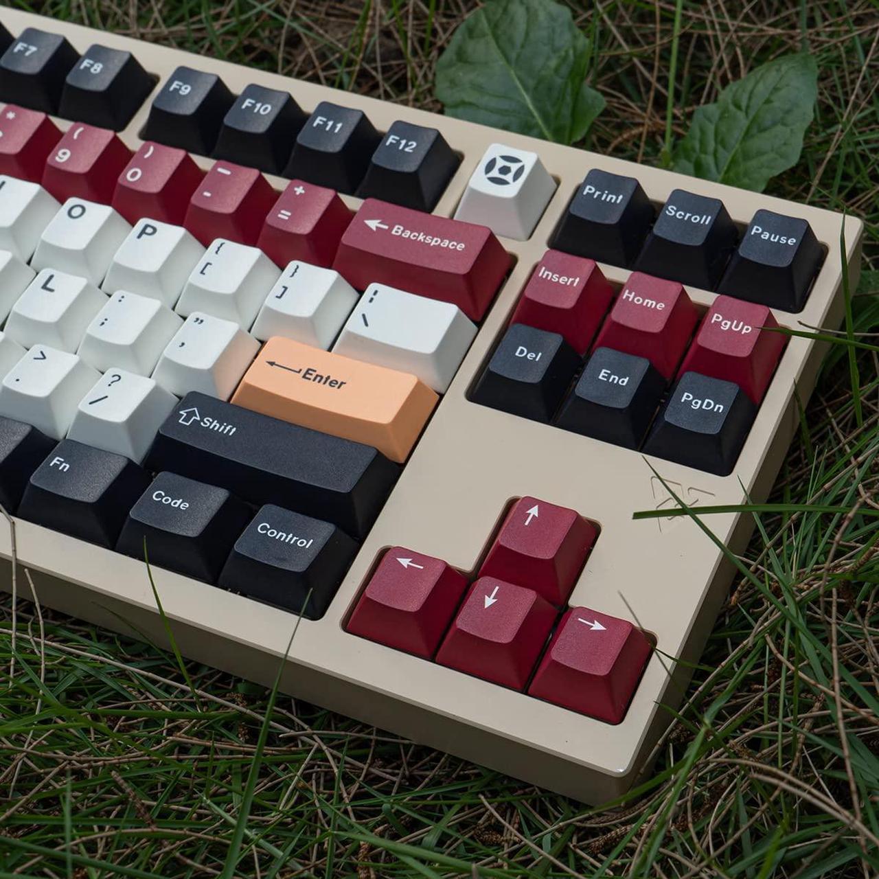 Alt view image 4 of 5 - mintcaps PBT Black White Keycaps Cherry Profile Keycap Set 129 Keys Dye-Sub Custom Keyboard Keycaps for 61 64 68 84 87 96 104 Cherry Gateron MX Switches Mechanical Keyboards