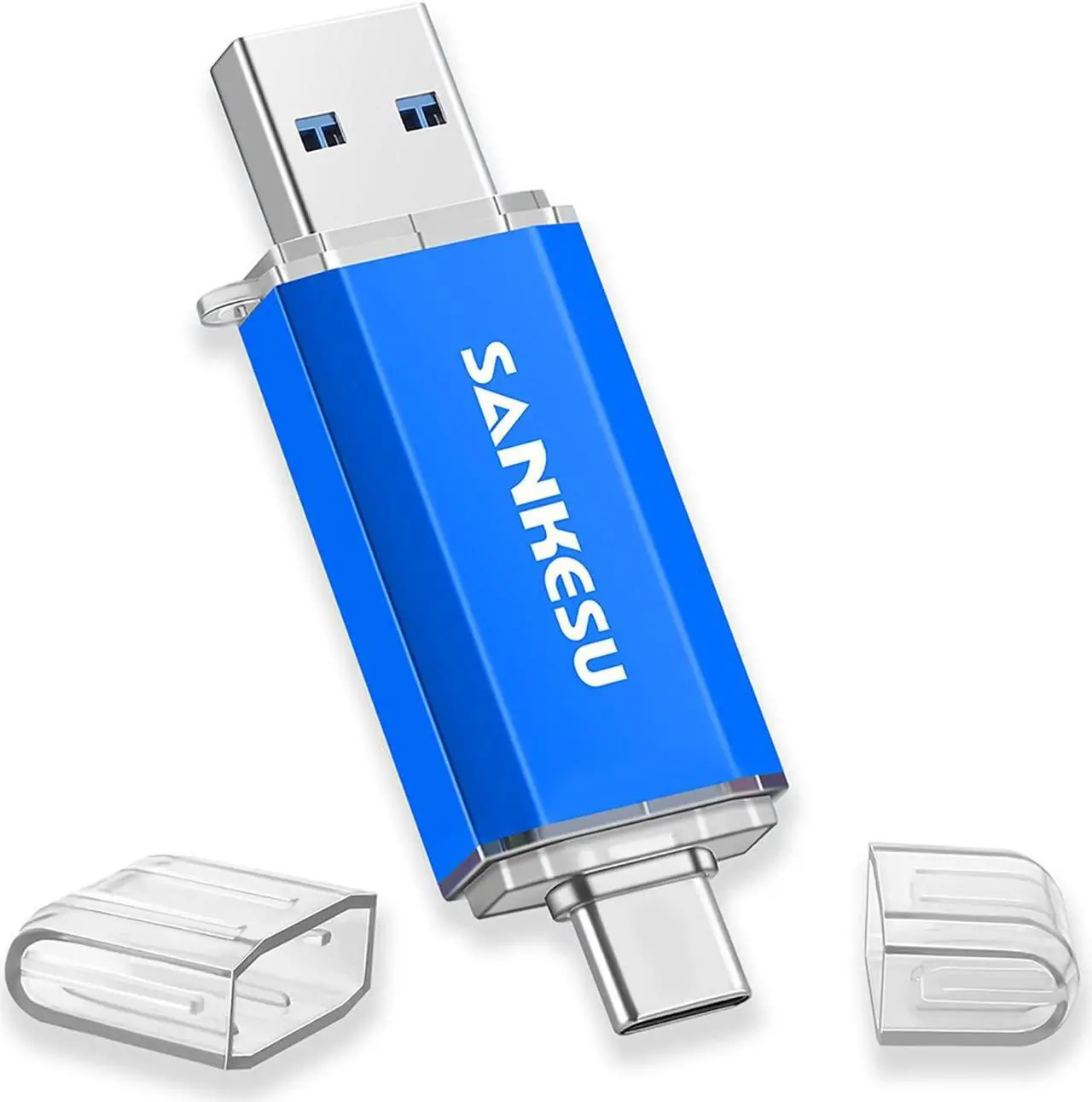 Main image of SANKESU USB 3.0 Stick 256GB Type C Flash Drive, USB-A & Type-C OTG Dual Thumb Drive, 2 in 1 Memory Stick Cle USB External Date Storage Compatible with Type C Phone and Tablet/Laptop/Computer