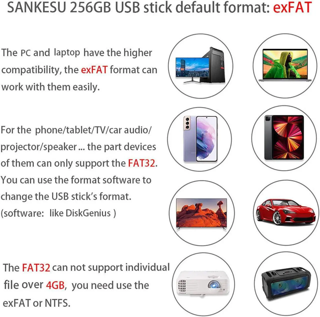 Alt view image 5 of 5 - SANKESU USB 3.0 Stick 256GB Type C Flash Drive, USB-A & Type-C OTG Dual Thumb Drive, 2 in 1 Memory Stick Cle USB External Date Storage Compatible with Type C Phone and Tablet/Laptop/Computer