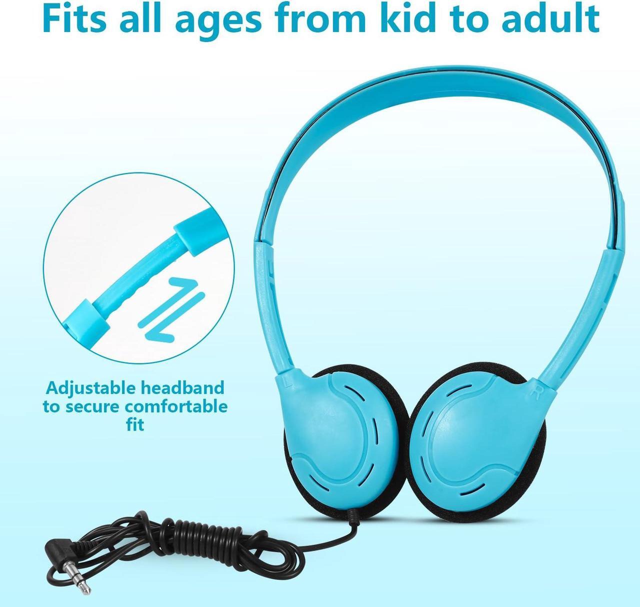 Alt view image 2 of 5 - ZNXZXP 30 Pack Class Set Headphones for Kids Students School Classroom Headphones Bulk Over The Ear Adjustable with 3.5 mm Jack for Library Children Adults Office Gifts (10 Mixed Colors)