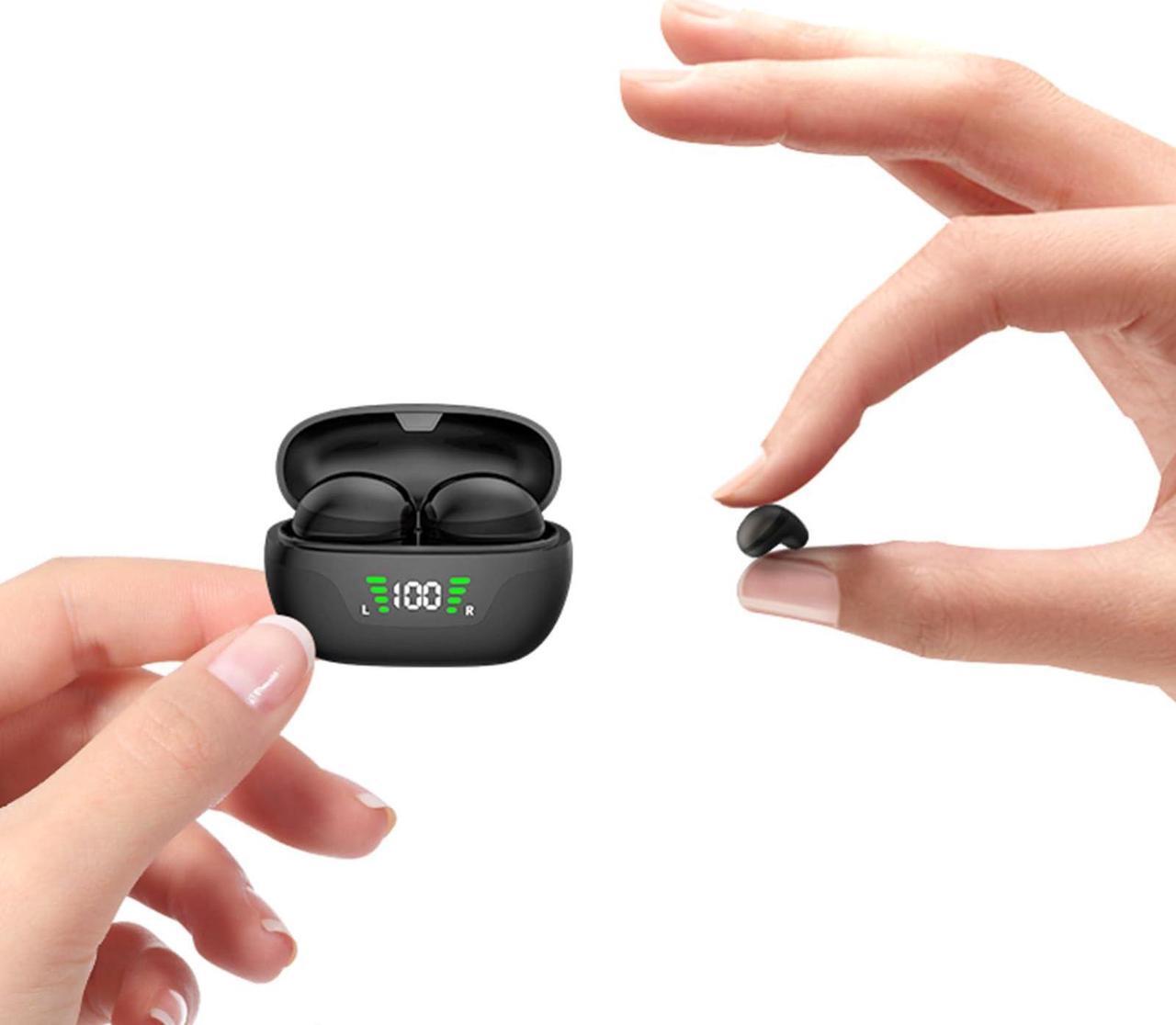Main image of Invisible Smallest Mini Earbuds Wireless Bluetooth Ear Buds for Small Ears Canals, Discreet Low Profile Spy Earpiece Wireless Tiny Micro Hidden Earbuds with Microphone Small Headphones for Work-Black