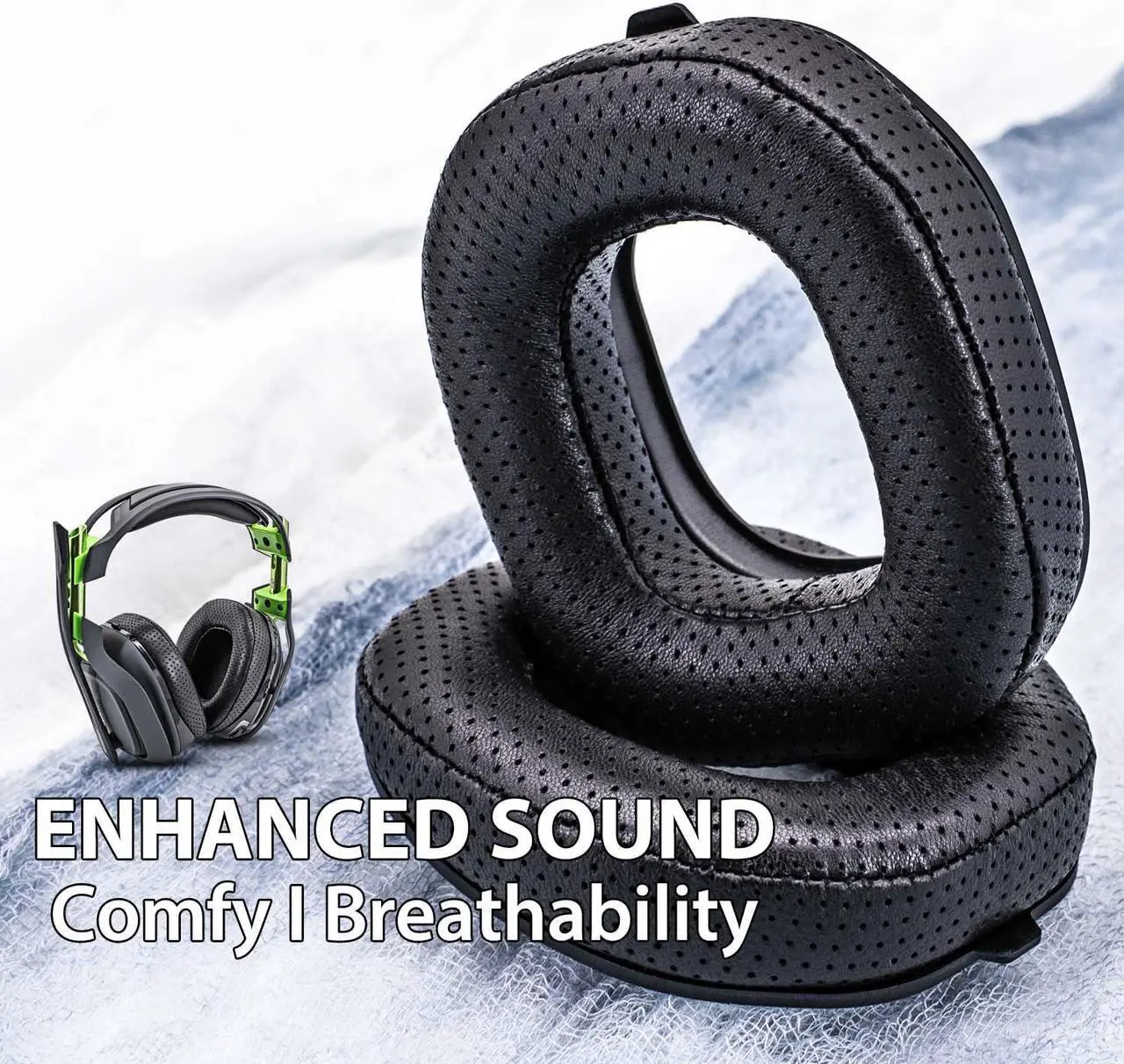 Alt view image 3 of 5 - A50 GEN 3 Earpads - Replacement Ear Cushions Compatible with Astro A50 GEN 3 Headset I Sheepskin Leather with Breathable Hole, A50 GEN 3 Mod Kit/A50 Accessories/Microphone Foam