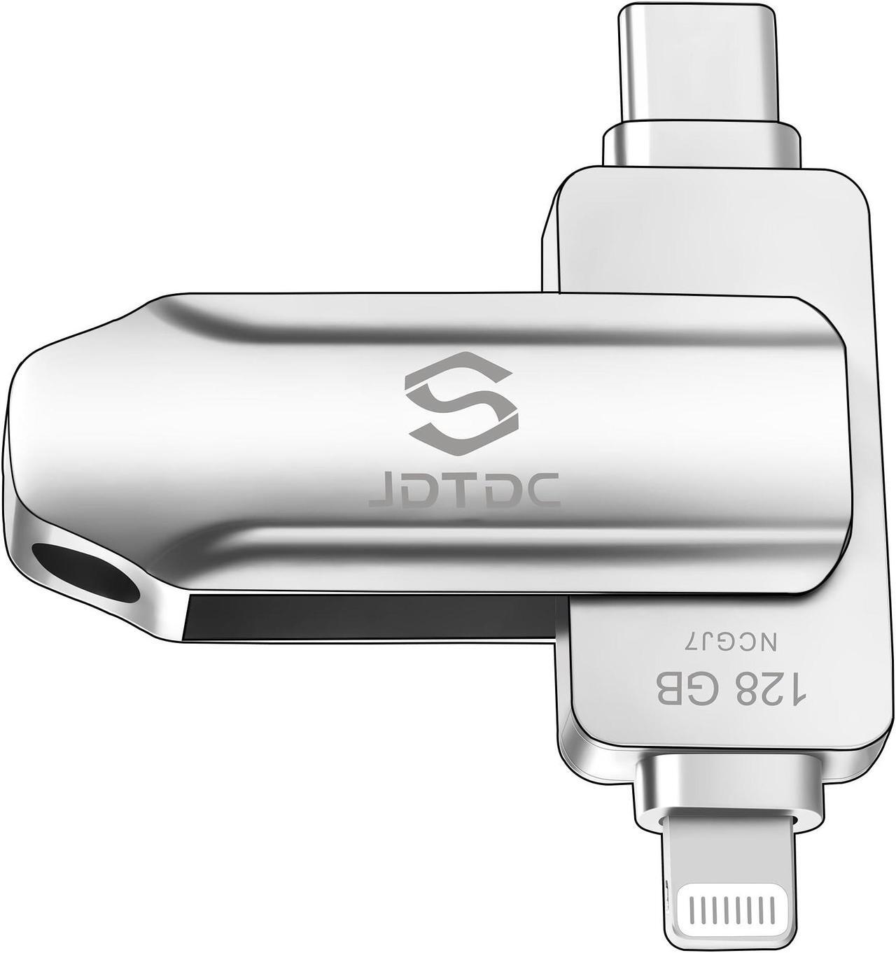 Main image of JSL JDTDC MFi Certified 128GB iPhone-15-Photo-Stick USBC and Lightning Flash Drive for iPhone 15/14/13/12 Thumb-Drive-for-iPad-Memory External-Storage-Android-Photo-Backup iPhone-Photo-Tansfer-Stick