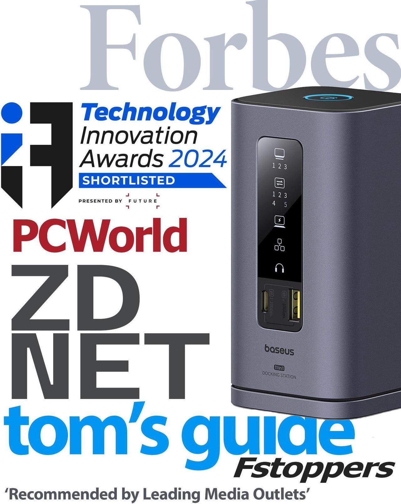 Alt view image 5 of 5 - [CES Picks Awards 2025] Baseus SpaceMate(MAC) Docking Station, USB C Docking Station 3 Monitors with 4K HDMI, 10Gbps USB Ports, 100W PD, Gigabit Ethernet, Audio, Laptop Docking Station for Mac & Win