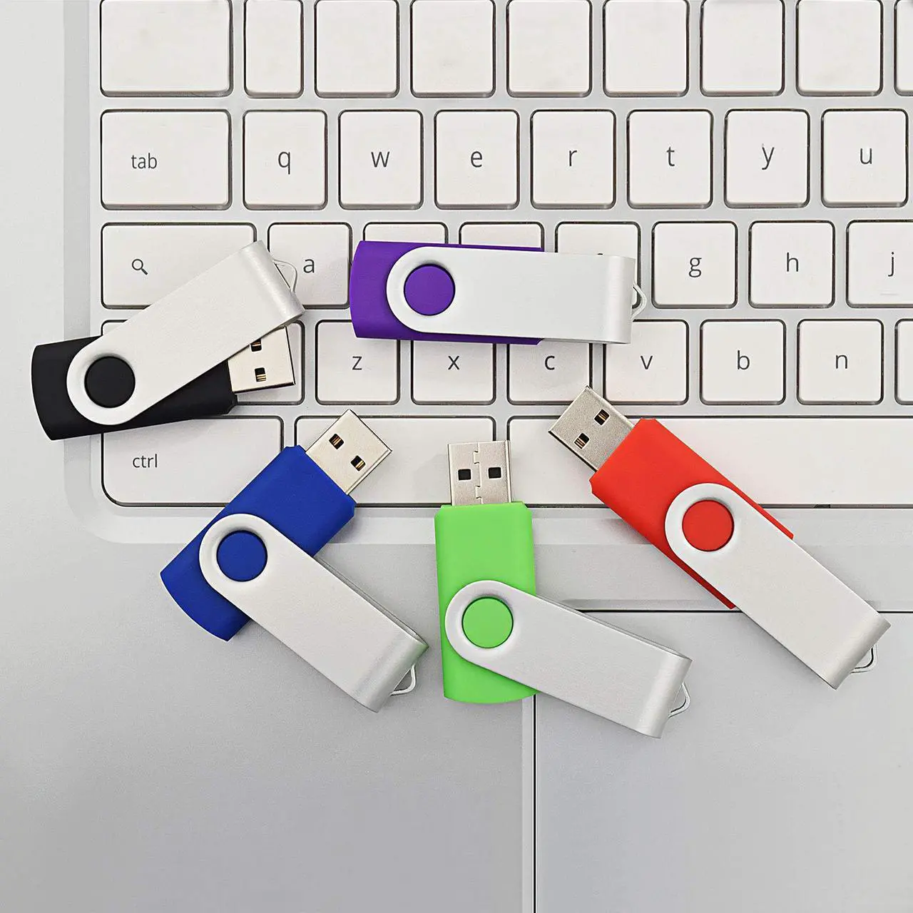 Alt view image 2 of 4 - USB 3.0 Flash Drive KOOTION 10 Pack 32gb Flash Drive USB Thumb Drive 3.0 USB Drive 32gb USB Flash Drive Keychain Memory Stick Swivel Jump Drives, Color-Coded
