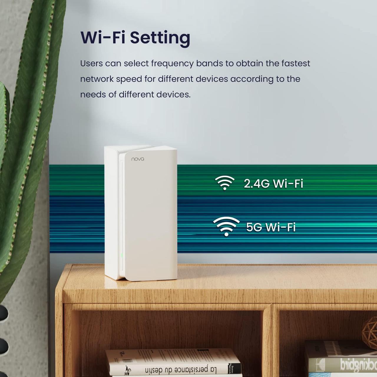 Alt view image 4 of 5 - Tenda AX5400 Mesh WiFi 6 System Nova MX15 Pro - 7300 sq.ft WiFi Coverage - Whole Home WiFi 6 Mesh System - Dual-Band Mesh Router for 200 Devices - 6 * 3dBi Antennas for Strong Signal - 3-Pack
