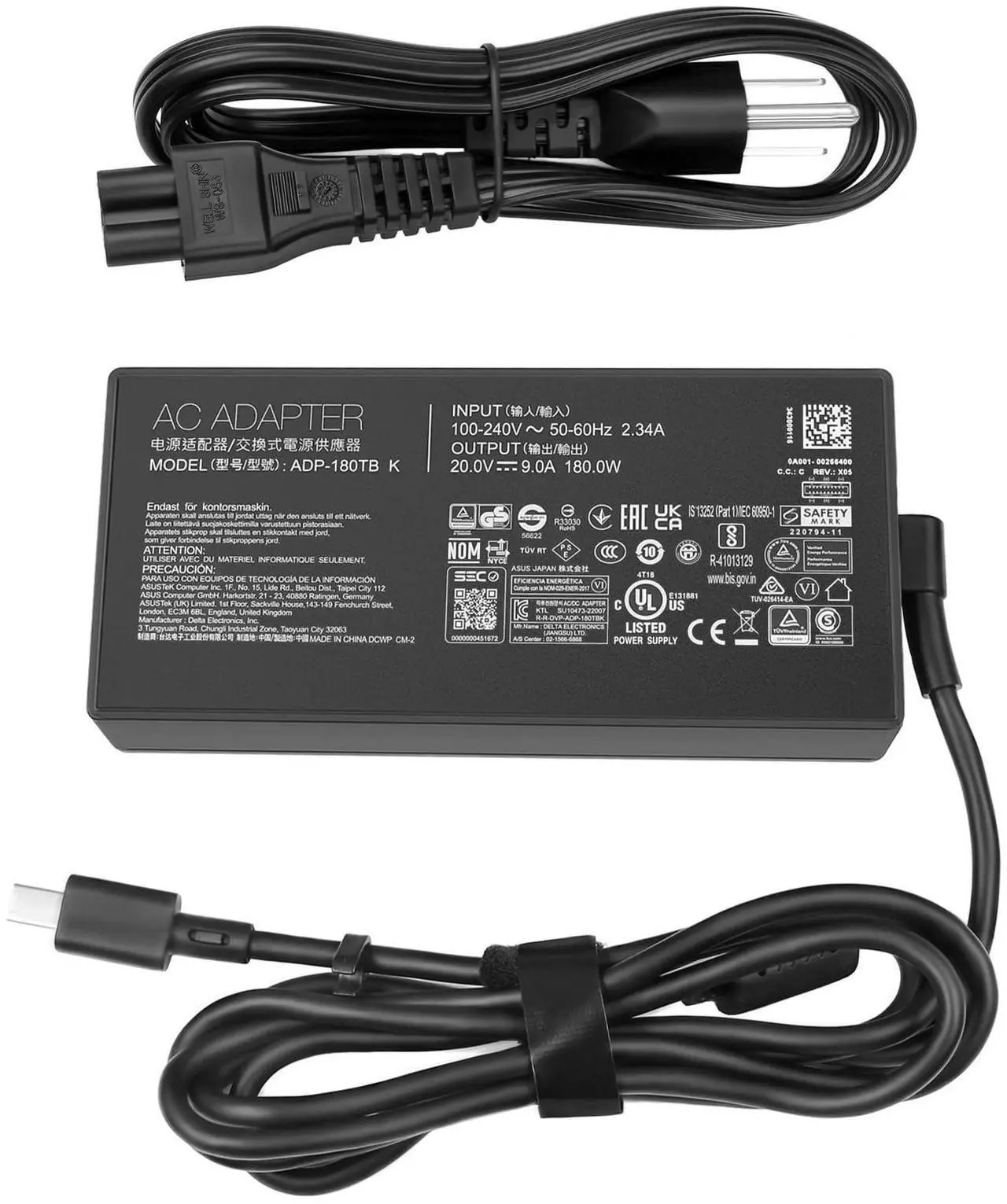 Main image of 180W 20V 9A Charger ADP-180TB K for Asus ROG Zephyrus G14 2024 GA403 GA403U GA403UI GA403UV GA403UU Laptop ga403uu-bs71 ga403uv-g14.r94060 ga403ui-xs96 ga403ui-ds92 Power Cord
