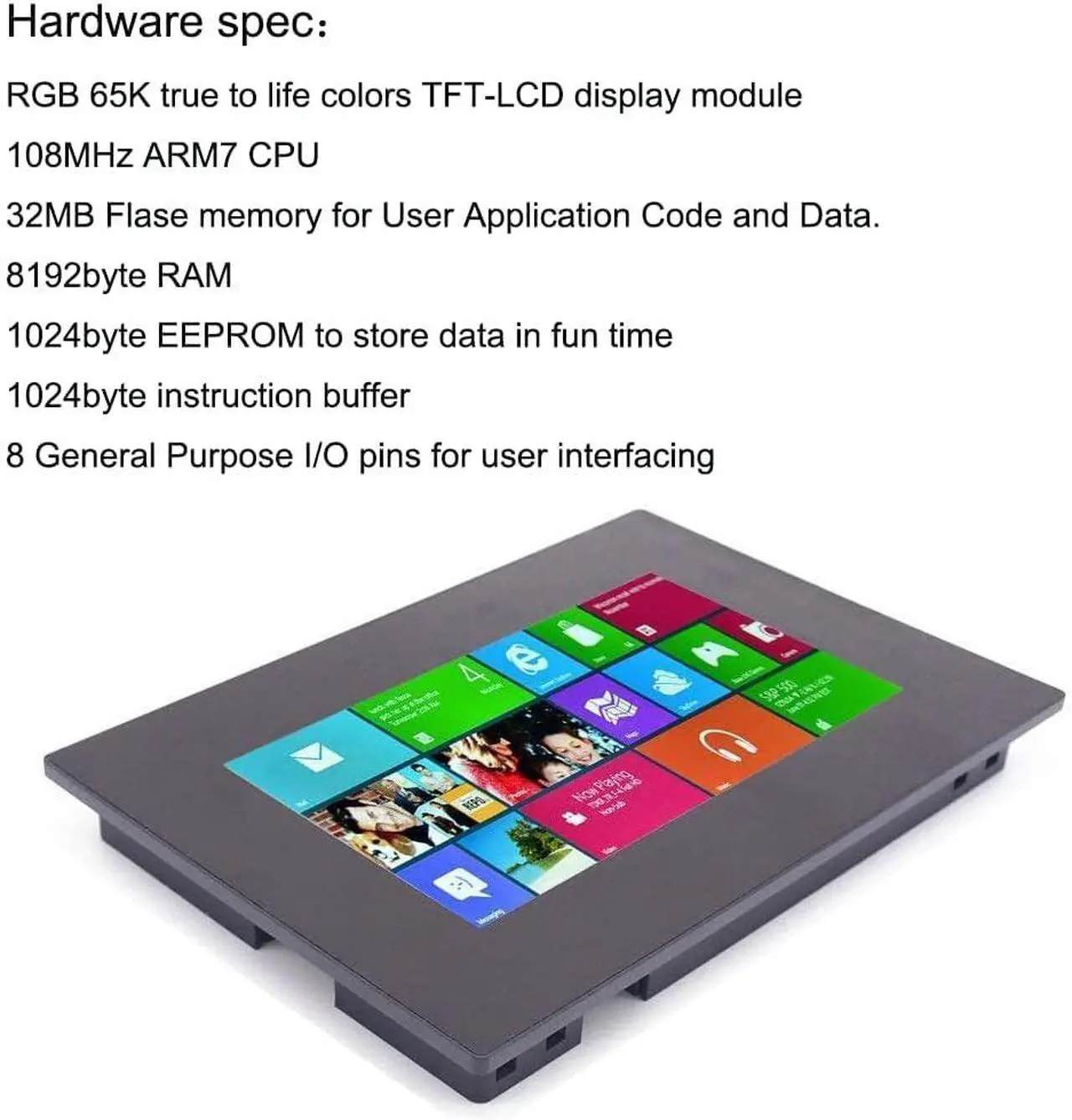 Alt view image 3 of 5 - Ferwooh 7.0" Nextion Enhanced HMI USART UART Serial TFT LCD Module Display Capacitive Multi-Touch Panel Touch Display Panel with Enclosure(NX8048K070_011C)
