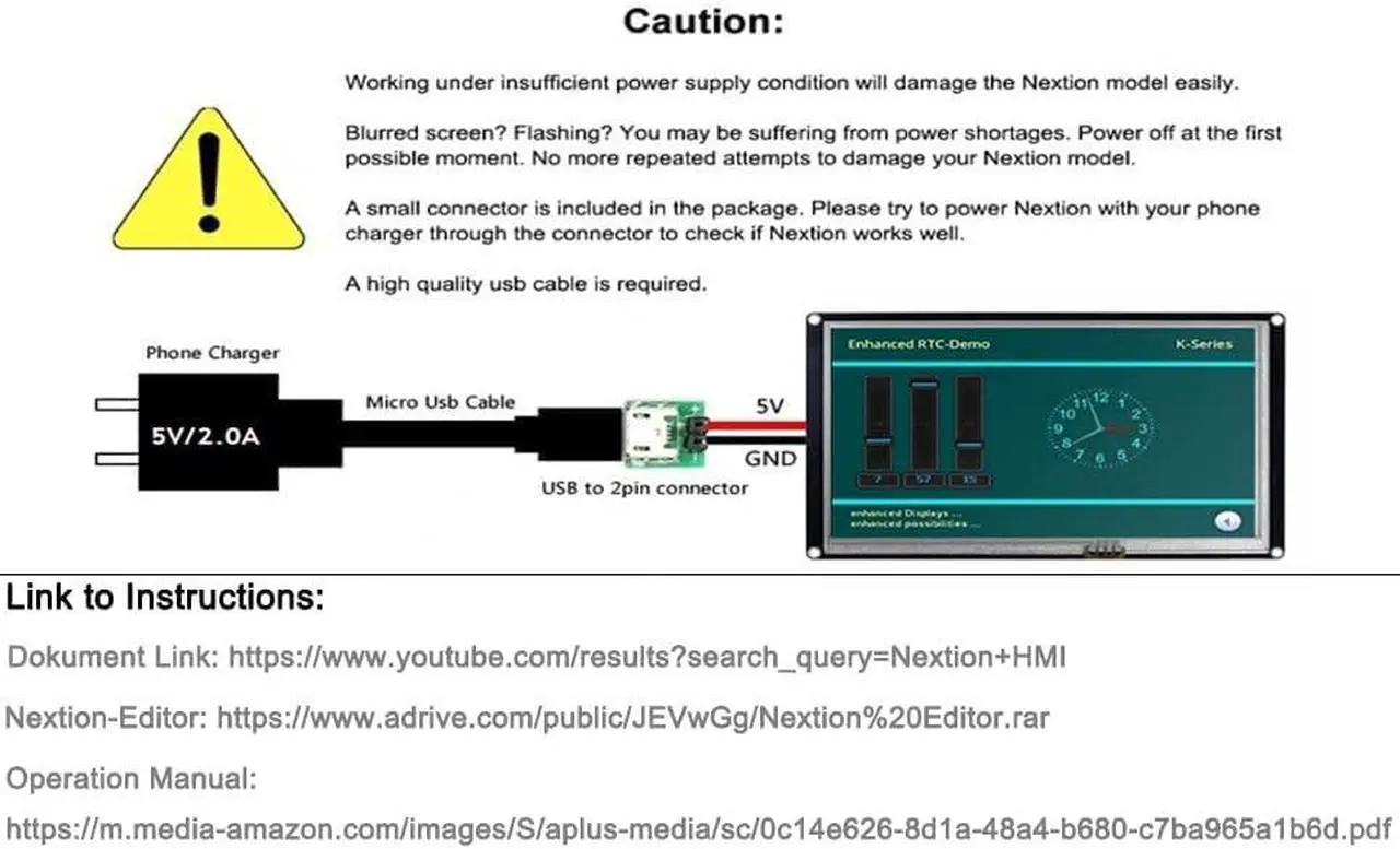 Alt view image 4 of 5 - Ferwooh 7.0" Nextion Enhanced HMI USART UART Serial TFT LCD Module Display Capacitive Multi-Touch Panel Touch Display Panel with Enclosure(NX8048K070_011C)