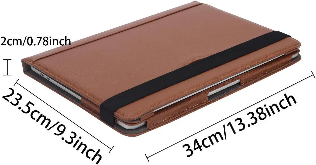 Alt view image 2 of 5 - Compatible with Air Case 13 Inch Case, PU Leather Air Case Fits for Model M1 A2337 A2179 A1932 2018-2021, with Kickstand Vents Pocket and Pen Holder