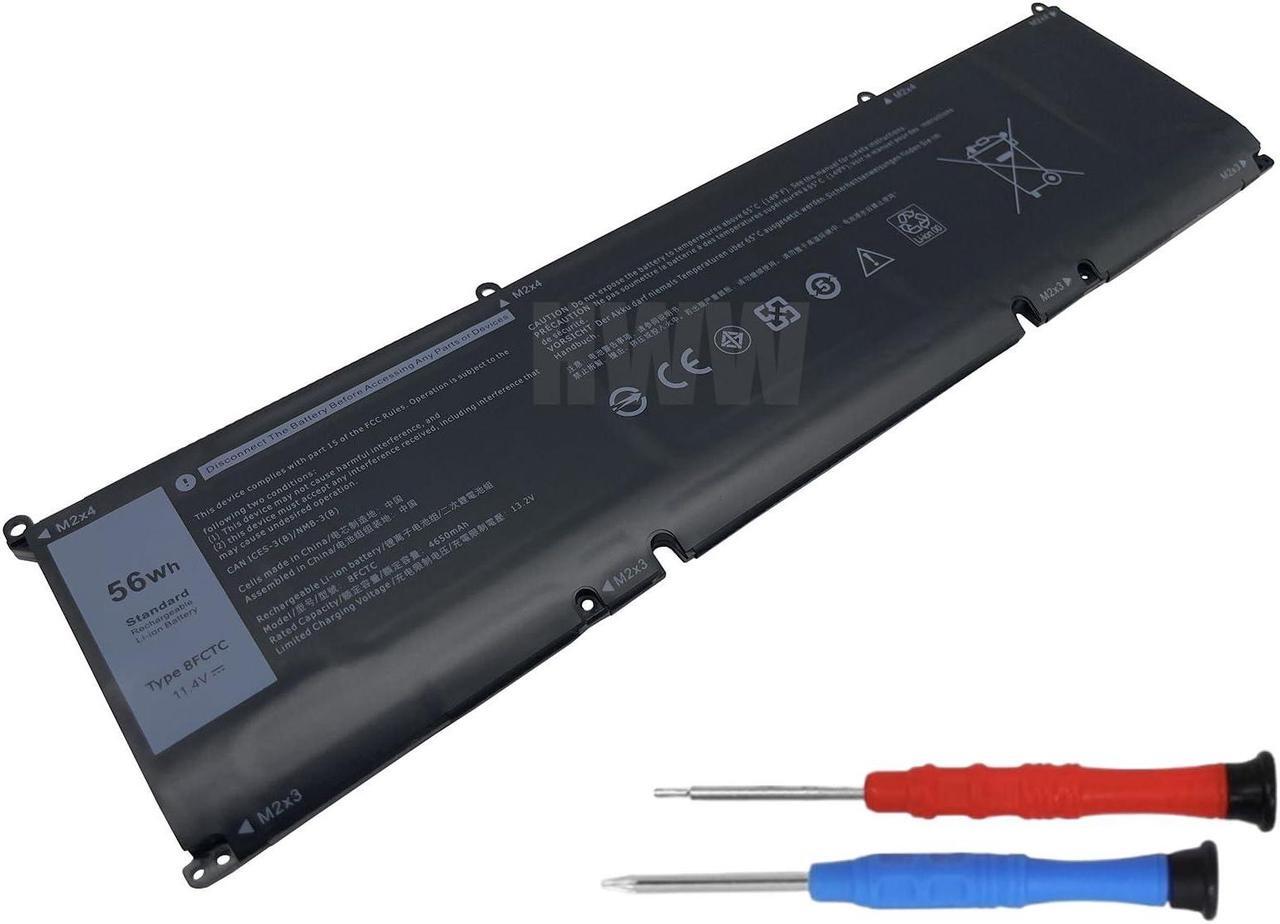 Main image of HWW New 11.4V 56Wh 8FCTC Battery Compatible with Dell XPS 15 9500 Precision 5550 Alienware M15 R3 M17 R3 69KF2 08FCTC 70N2F 070N2F 0M59JH 0P8P1P 0DVG8M Series,Black