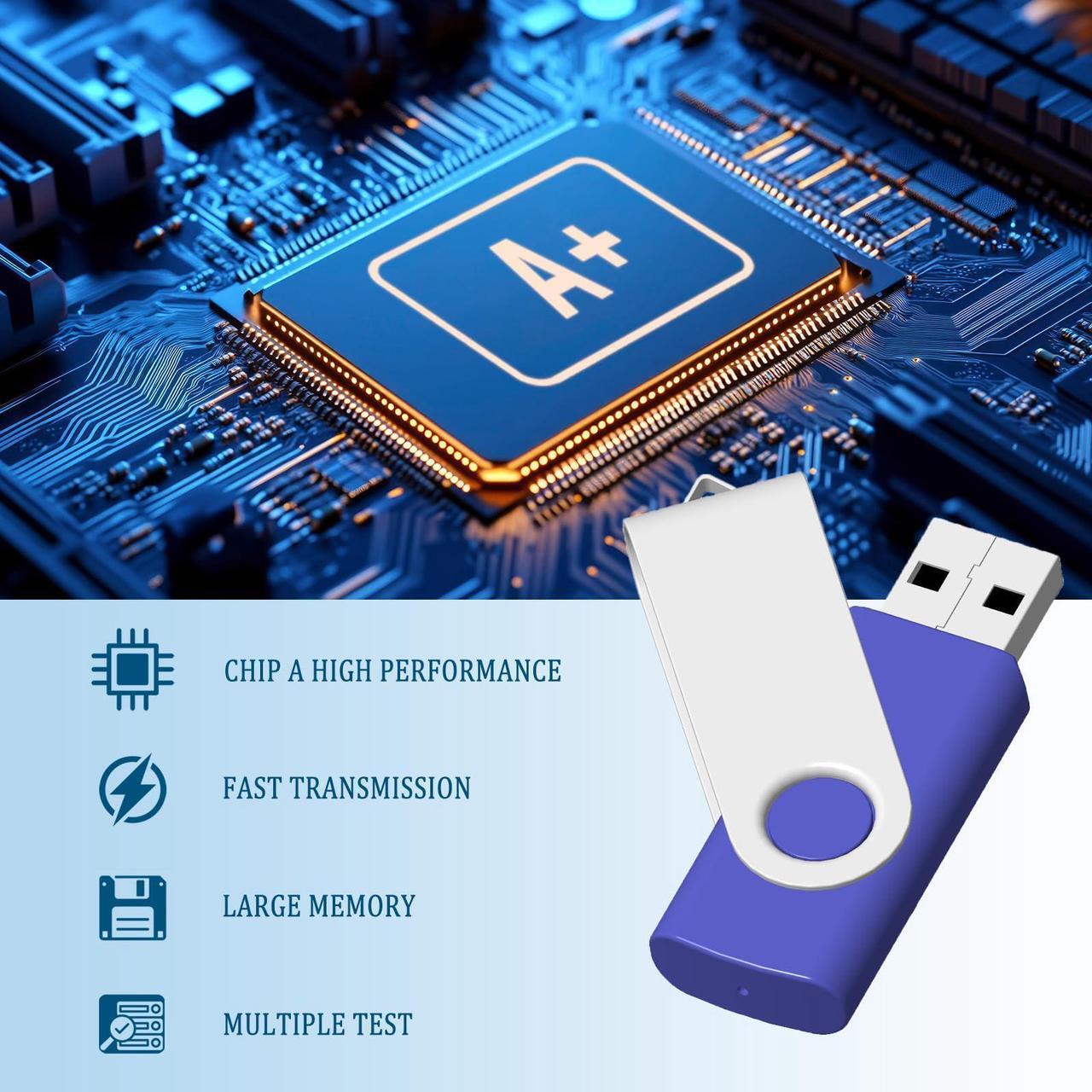 Alt view image 5 of 5 - 20-Pack 512MB USB Flash Drive, USB Drives 512 MB Bulk Memory Stick JBOS Swivel Thumb Drives Gig Stick USB2.0 Pen Drive for Embroidery Sewing Machine, Zip Drive, Jump Drive, USB Stick, Mixed Color