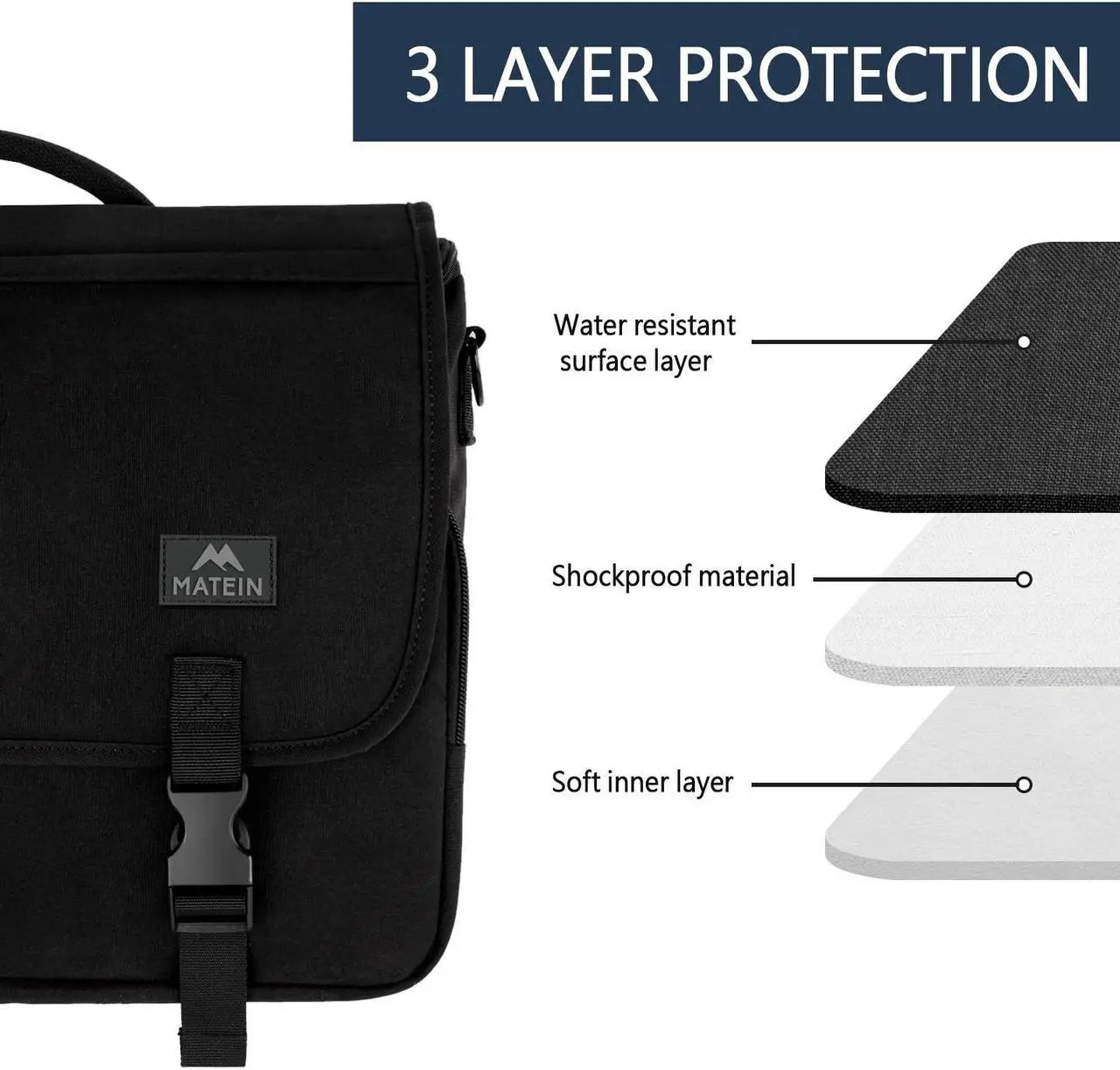 Alt view image 3 of 5 - MATEIN Messenger Bag for Men, Women Briefcases. Baseball Backpack, Lightweight Softball Bag