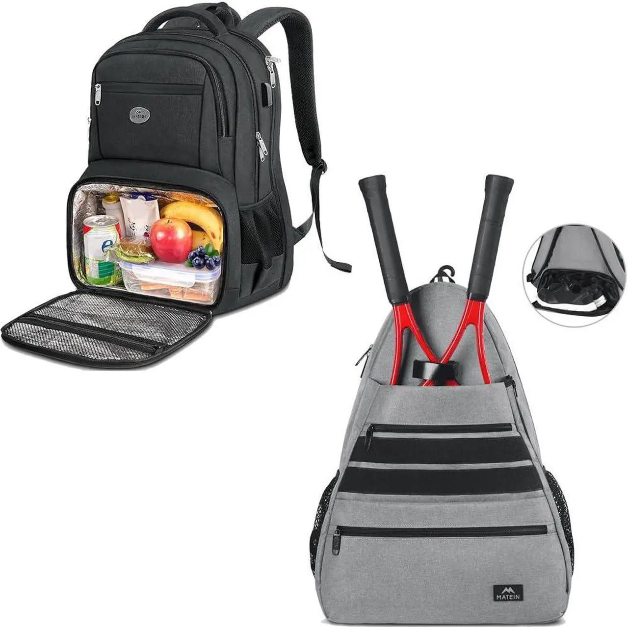 MATEIN 17 Inch Laptop Backpack, TSA Large Travel Backpack with Lunch ...
