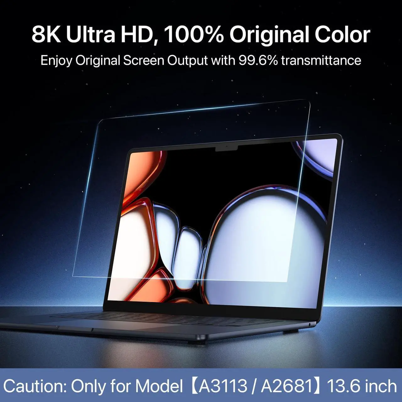 Alt view image 5 of 5 - Soonjet Compatible with MacBook Air 13.6 inch Case & AR Screen Protector