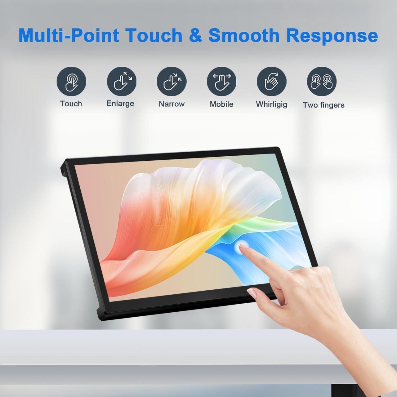 Alt view image 4 of 5 - wisecoco 10.5 Inch Touchscreen Monitor for Raspberry Pi 2560x1600 2K OLED Display for RPi 5/4B/3B CM3+/4 HDMI Port Supports Jetson Nano/Windows