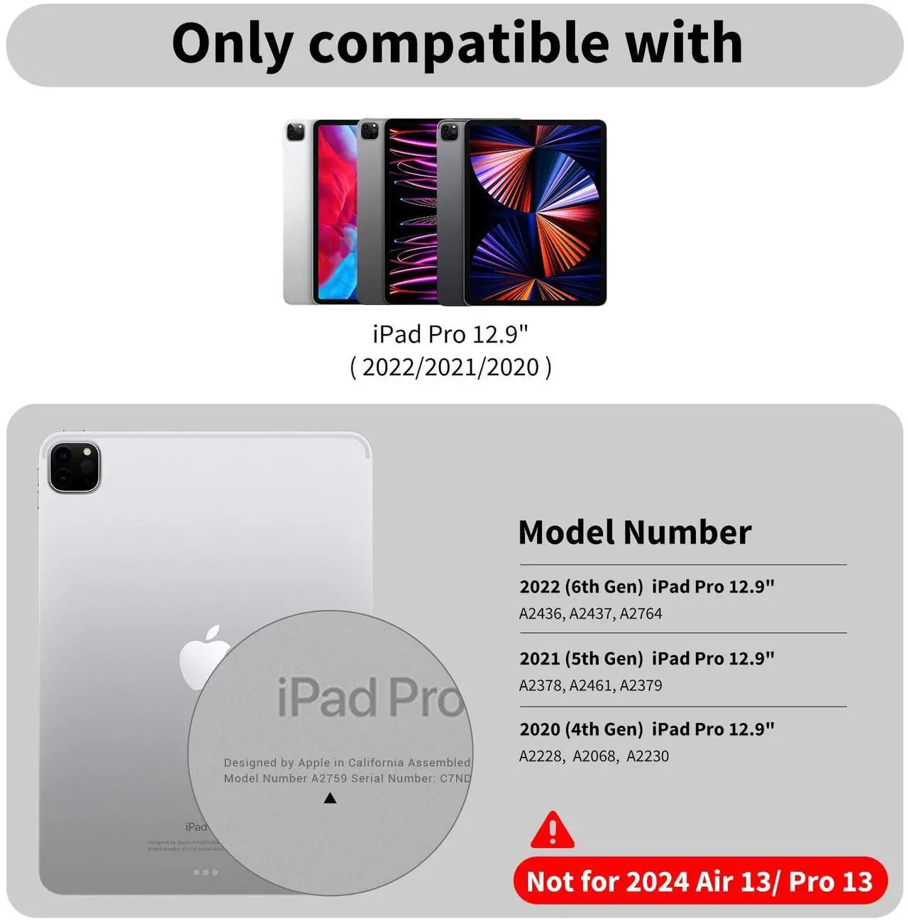 Alt view image 2 of 5 - SwitchEasy CoverBuddy Case for iPad Pro 12.9" Compatible with Magic Keyboard & Smart Keyboard Folio (Keyboard Not Included) | with Pencil Holder | for 2021-2022 iPad Pro 12.9" 5th-6th Gen - Black