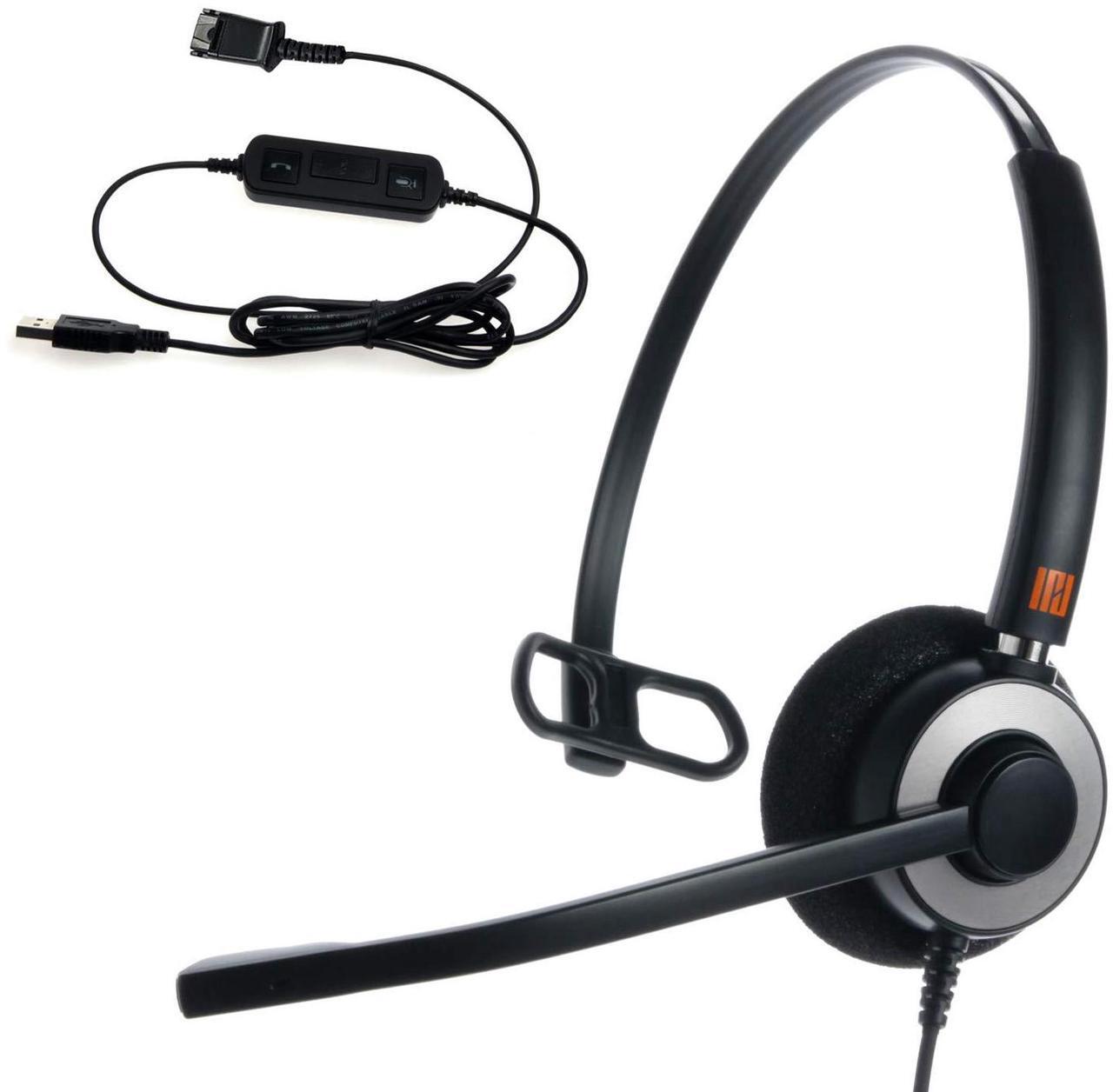 Main image of IPD IPH-160 USB Headset with Noise Cancelling Microphone for Office and Call cengter- Compatible with Skype, Microsoft Teams, Cisco Jabber, Avaya One-X and Other Soft Phones