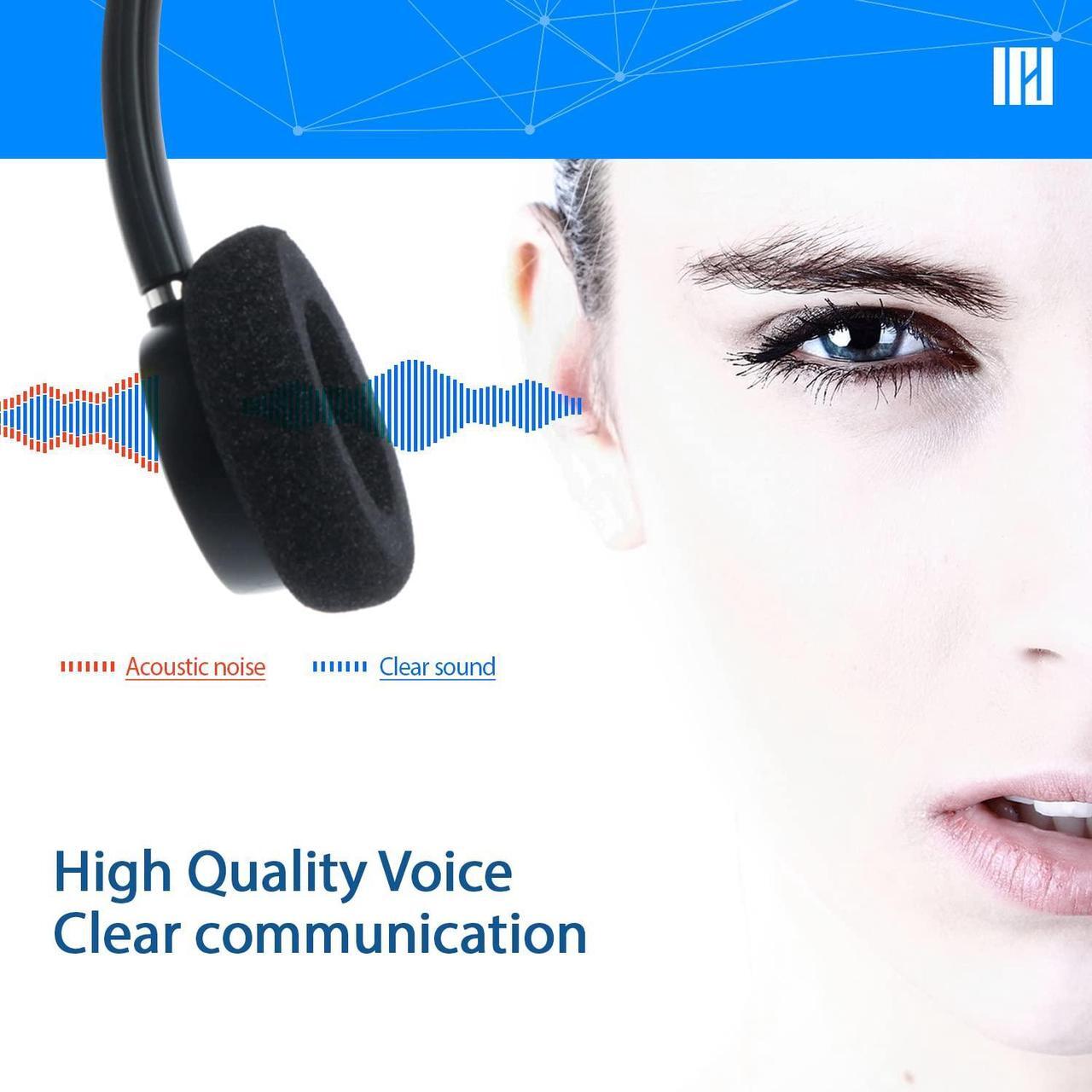 Alt view image 5 of 5 - IPD IPH-160 USB Headset with Noise Cancelling Microphone for Office and Call cengter- Compatible with Skype, Microsoft Teams, Cisco Jabber, Avaya One-X and Other Soft Phones