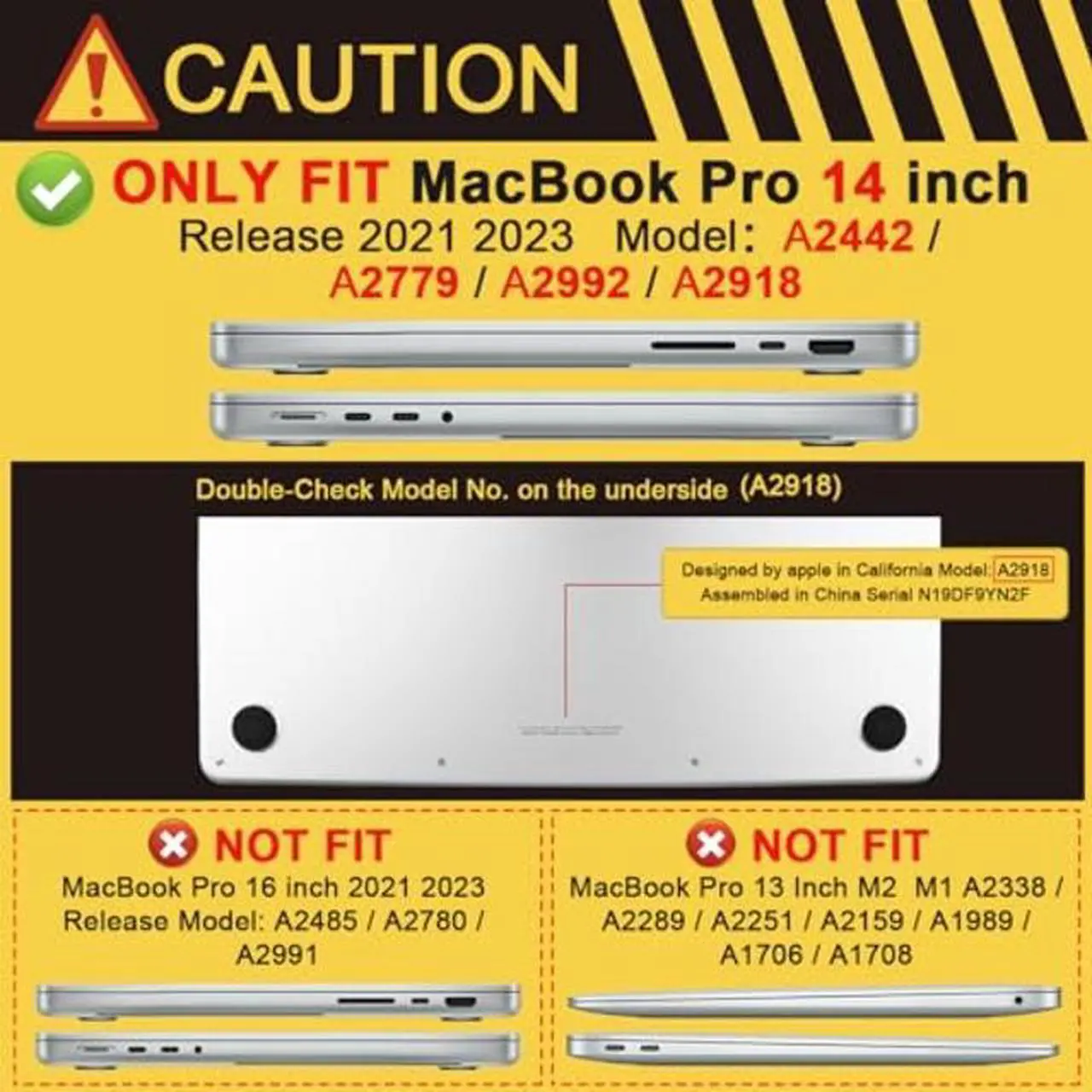 Alt view image 2 of 5 - Batianda for New MacBook Pro 14 inch Case 2024 M4 2023 2021 Release with M3 M2 M1 Pro/Max Chip,Creative Series Designed Clear Hard Shell with Keyboard Cover & Screen Protector, Moon in Sky