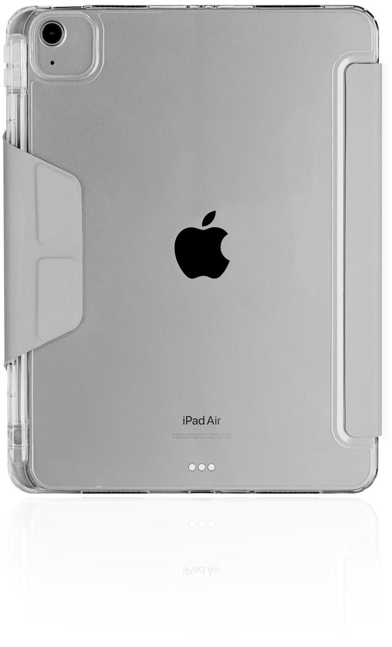 Alt view image 2 of 5 - STM OPP Case for Apple iPad Air 11" (M3 2025 / M2 2024)|iPadPro 11" (4/3/2/1 Gen)|iPadAir 10.9" (5/4 Gen) Slim Light Protective Cover, Transparent Back, w/Apple Pencil Storage, Auto Sleep/Wake - Grey