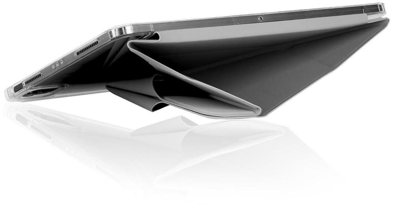 Alt view image 3 of 5 - STM OPP Case for Apple iPad Air 11" (M3 2025 / M2 2024)|iPadPro 11" (4/3/2/1 Gen)|iPadAir 10.9" (5/4 Gen) Slim Light Protective Cover, Transparent Back, w/Apple Pencil Storage, Auto Sleep/Wake - Grey