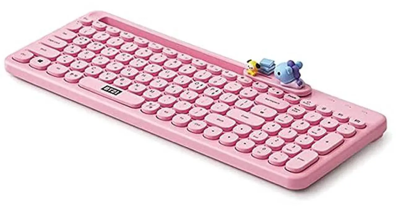 Main image of BT21 Little Buddy Multi Pairing Wireless Retro Computer Keyboards, Membrane 102 Key Design Keyboard (MANG)