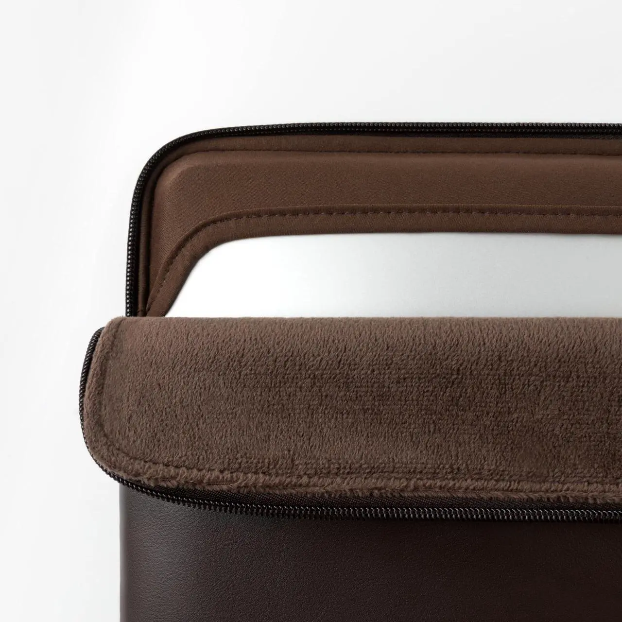 Alt view image 2 of 5 - Comfyable Slim Protective Laptop Sleeve Compatible with 13/13.3/14 Inch MacBook Air & MacBook Pro, Mac Travel Case, Laptop Pouch, Slim PU Leather Cover M4/M3/M2/M1 2025-2021, Chocolate