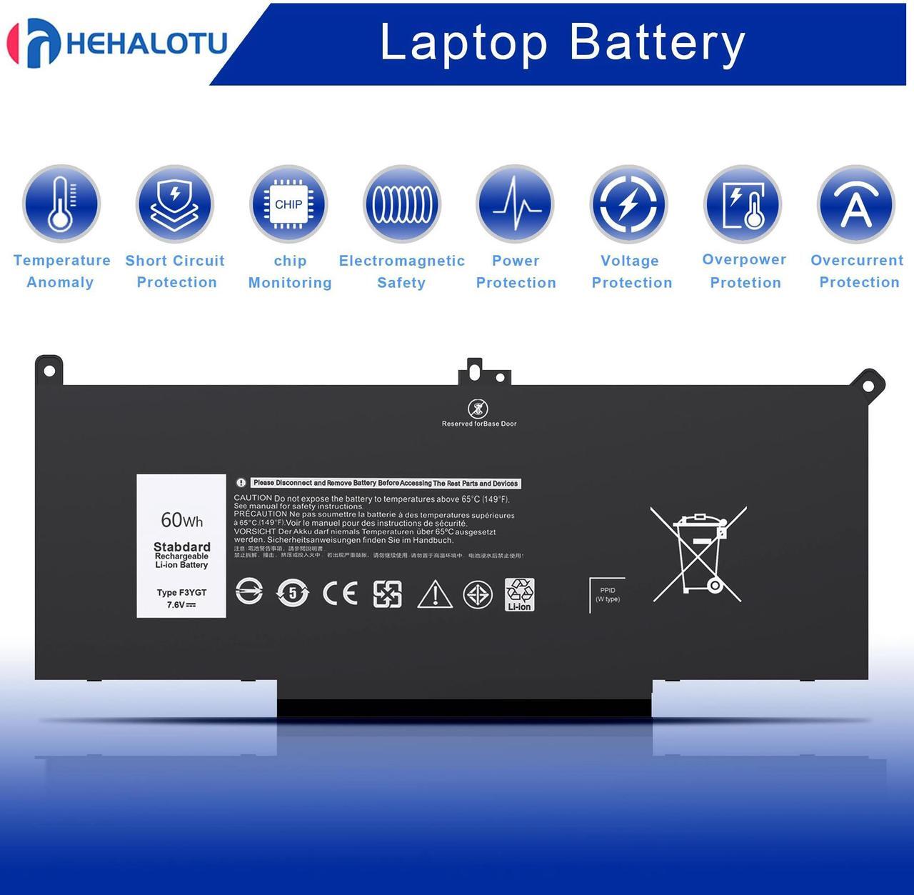 Alt view image 5 of 5 - 60Wh F3YGT laptop battery for Dell Latitude 12 7000 7280 7290/13 7000 7380 7390/14 7000 7480 7490 E7280 P28S P28S001 P29S002 P73G P73G002 Series DM3WC 0DM3WC DM6WC 2X39G KG7VF V4940 451-BBYE 453-BBCF
