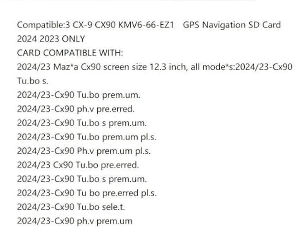 Alt view image 3 of 5 - JXTVANCL Navigation SD Card GPS Maps Compatible with 2024-2025 CX-5, 2023-2025 CX-90, 2024 CX-30/3, USA/CAN/MEX Maps