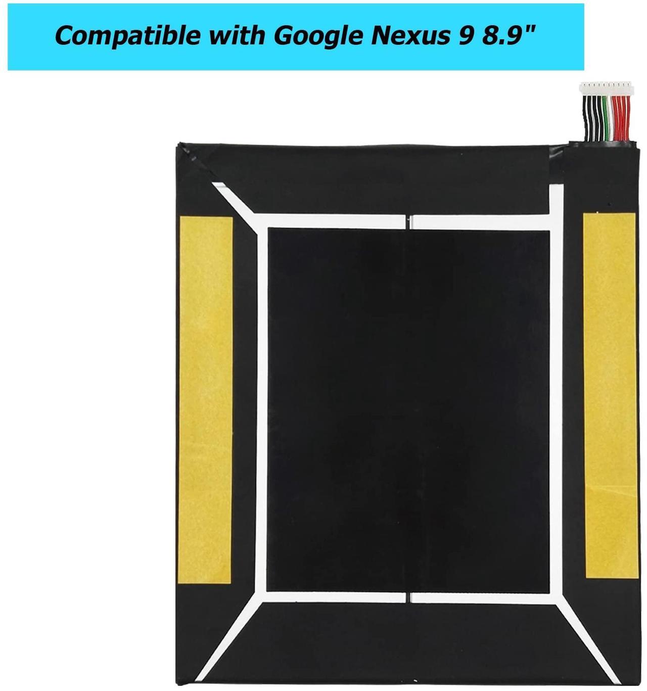 Alt view image 4 of 5 - Vvsialeek BOP82100 Replacement Battery Compatible with Google Nexus 9 8.9" Tablet with Toolkit