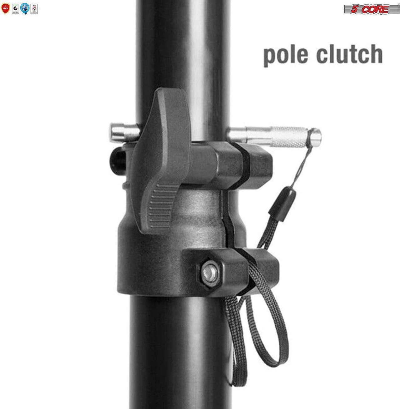 Alt view image 5 of 7 - 5 Core 2 Pieces PA Speaker Stands Adjustable Height Professional Heavy Duty Tripod Mounting Bracket; Pieces Carrying Bag; Extend from 40 to 72 inches; Black - Supports 132 lbs SS HD 2PK BLK BAG