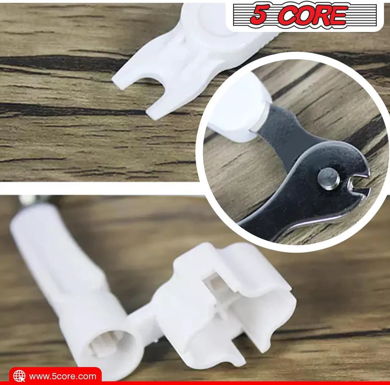 Alt view image 3 of 7 - 5 Core Professional Guitar String Winder Cutter and Bridge Pin Puller;  Guitar Repair Tool Functional 3 in 1 GW 1PK WH