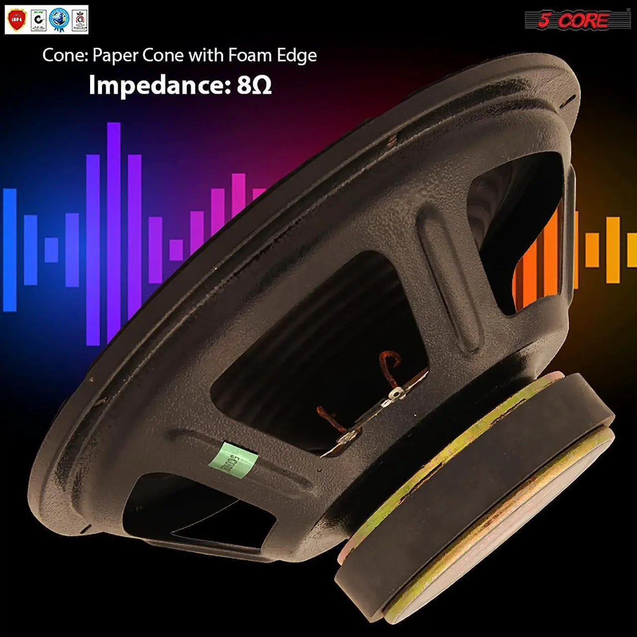 Alt view image 5 of 6 - 10 inch Car Audio Speaker Subwoofer 1000 Watt High Power Bass Surround Sound Stereo Sub woofer System DJ Sub Woofer Loudspeaker Wide Range Foam Edge Cone 4 ohms 120 mm 5 Core WF 10120