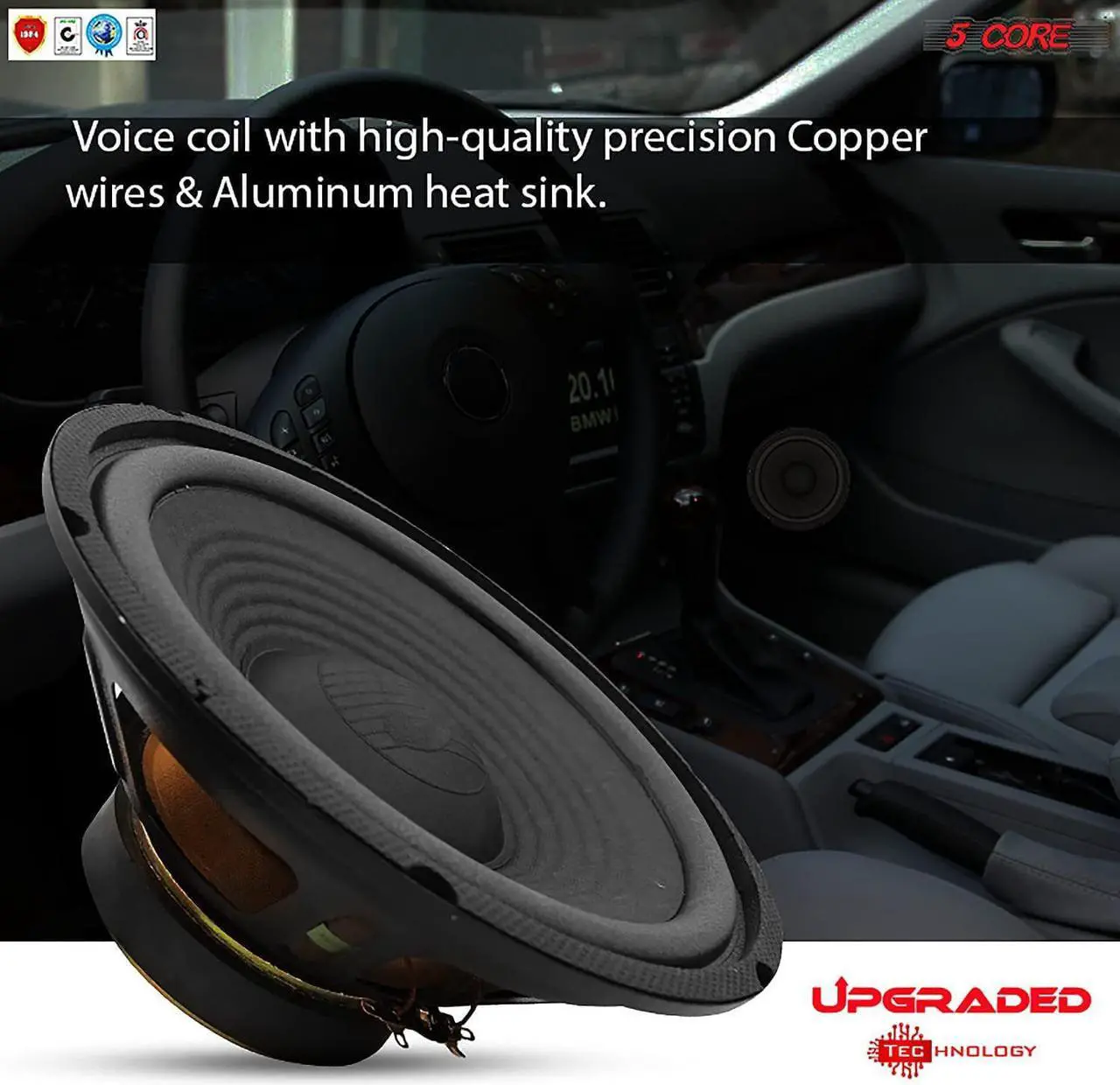 Alt view image 2 of 6 - 10 inch Car Audio Speaker Subwoofer 1000 Watt High Power Bass Surround Sound Stereo Sub woofer System DJ Sub Woofer Loudspeaker Wide Range Foam Edge Cone 4 ohms 120 mm 5 Core WF 10120