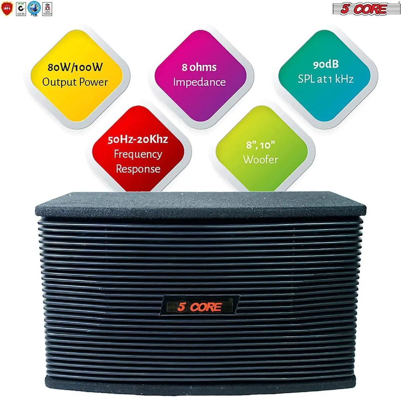 Alt view image 2 of 7 - Car Subwoofer Premium Bass Woofer Wooden Wired Waterproof System Wall Mounted Indoor Outside Patio Backyard Surround Sound Home Exterior 5 Core Ventilo 890