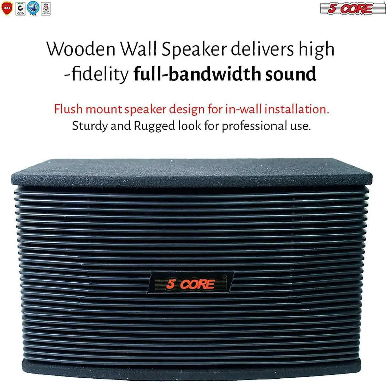 Alt view image 4 of 7 - Car Subwoofer Premium Bass Woofer Wooden Wired Waterproof System Wall Mounted Indoor Outside Patio Backyard Surround Sound Home Exterior 5 Core Ventilo 890