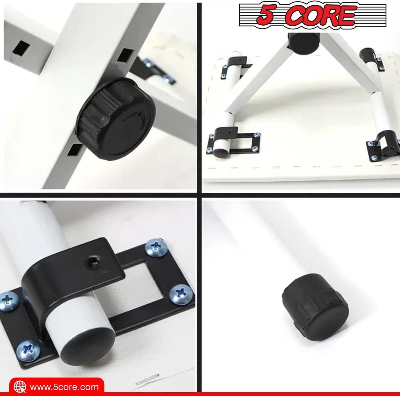 Alt view image 7 of 7 - 5 Core Portable Piano Keyboard Music X-Style Adjustable Padded Stool Chair Seat Bench White KBB 02 WH
