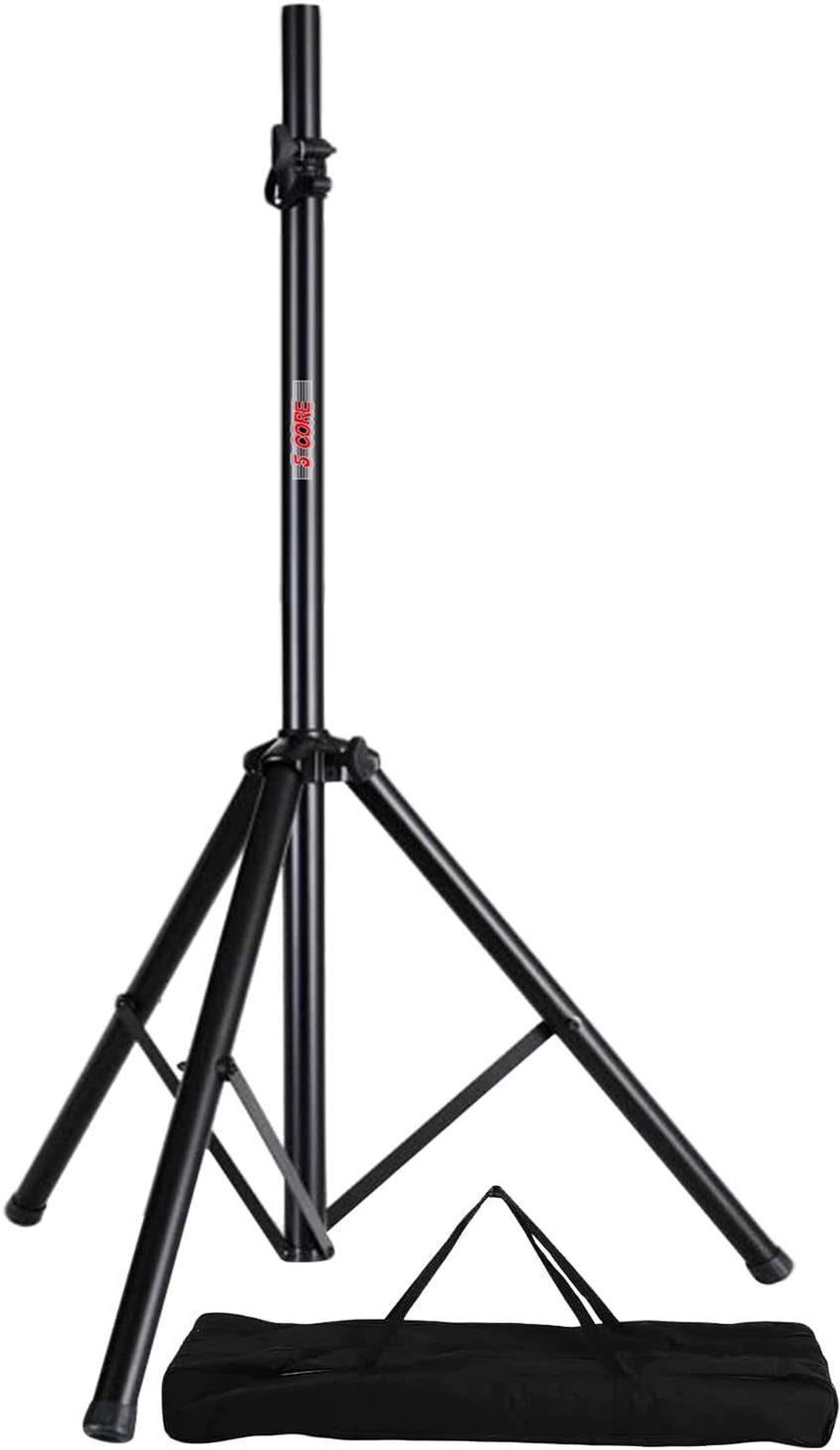 Main image of 5 Core 2 Pieces PA Speaker Stands Adjustable Height Professional Heavy Duty Tripod Mounting Bracket; Pieces Carrying Bag; Extend from 40 to 72 inches; Black - Supports 132 lbs SS HD 2PK BLK BAG